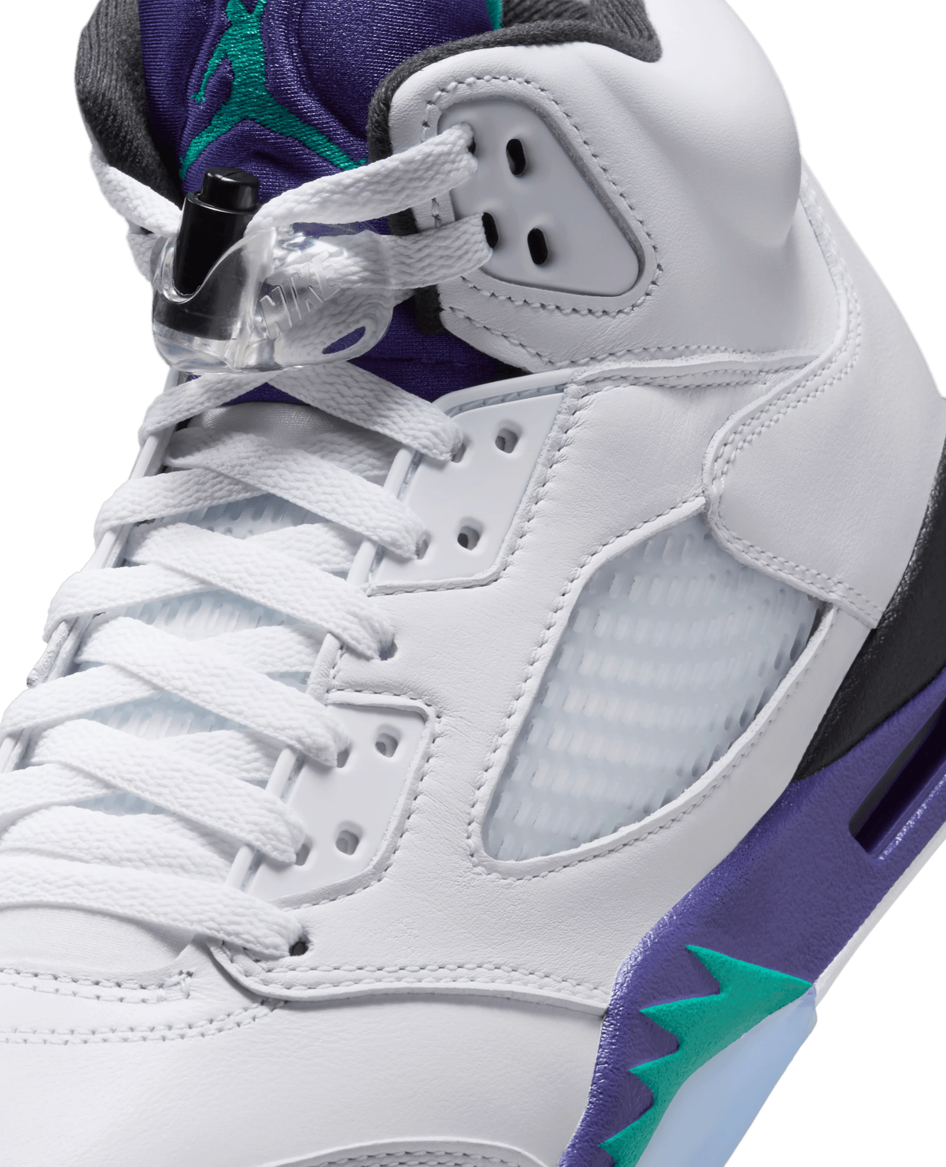 Nike Air Jordan 5 Retro OG (White/New Emerald-Grape Ice-Black) - Image 6