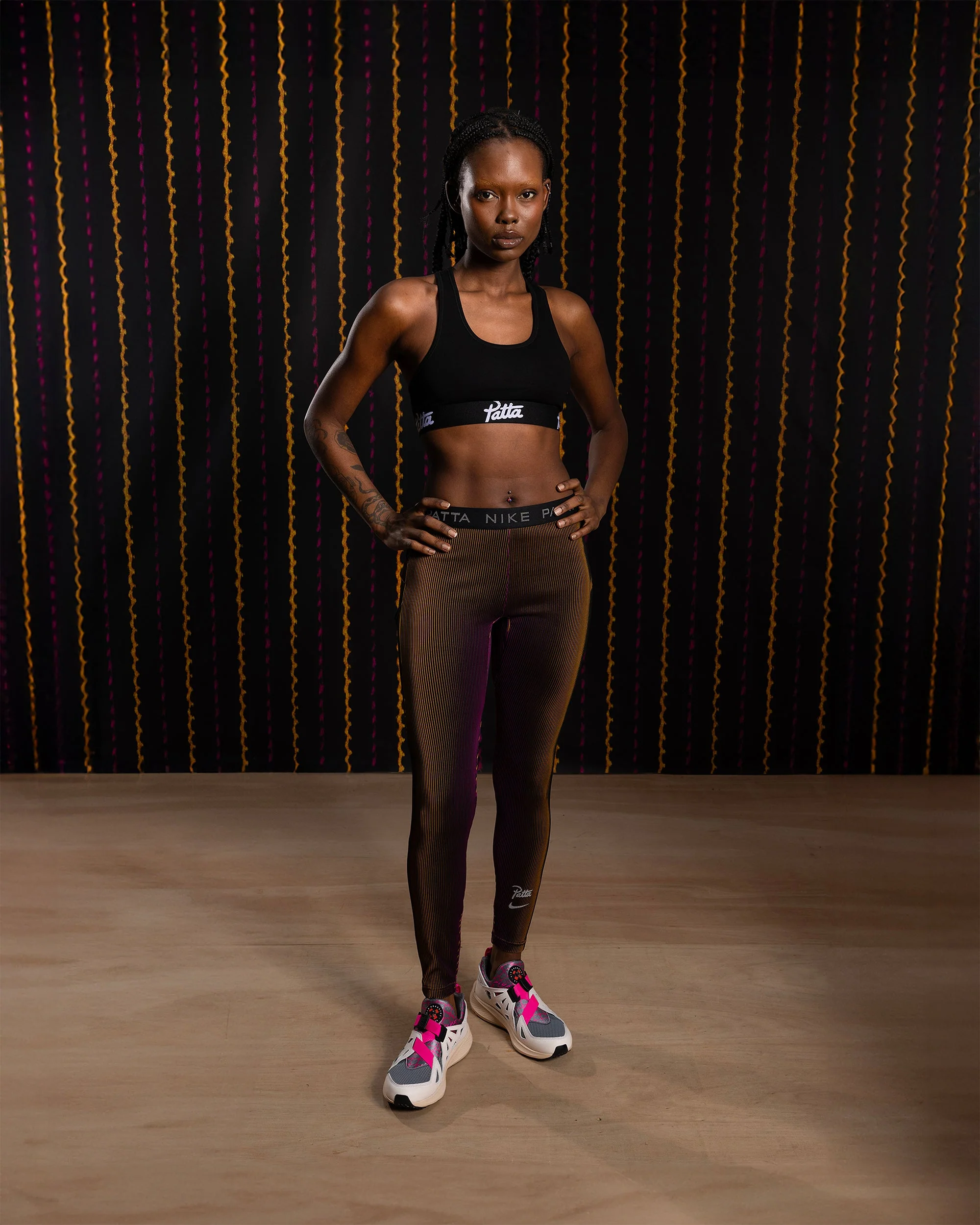 Nike x Patta Running Team Leggings (Fireberry/Sundial) - Image 4