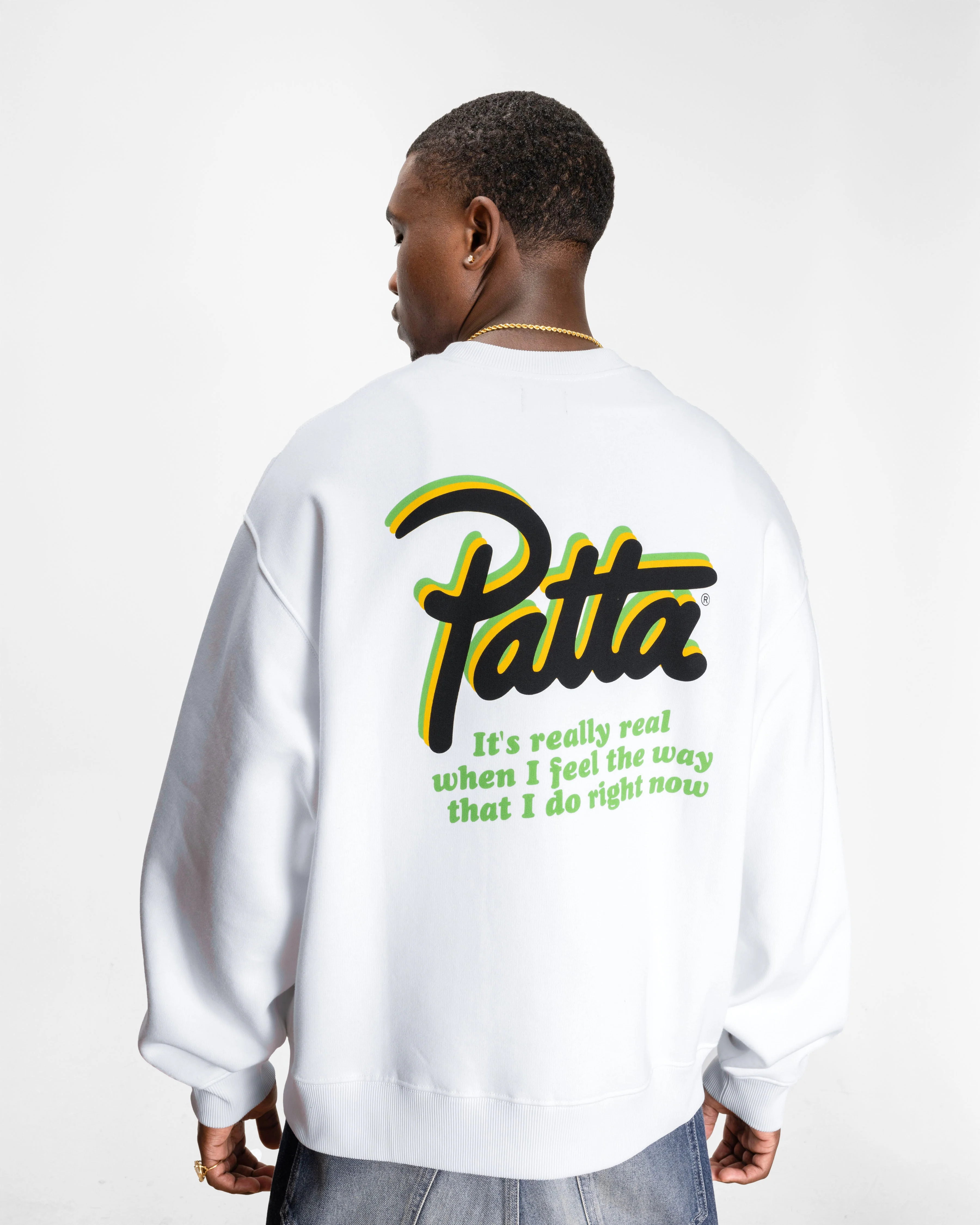 Patta Block Party Crewneck Sweater (Light Grey Melange) - Image 6