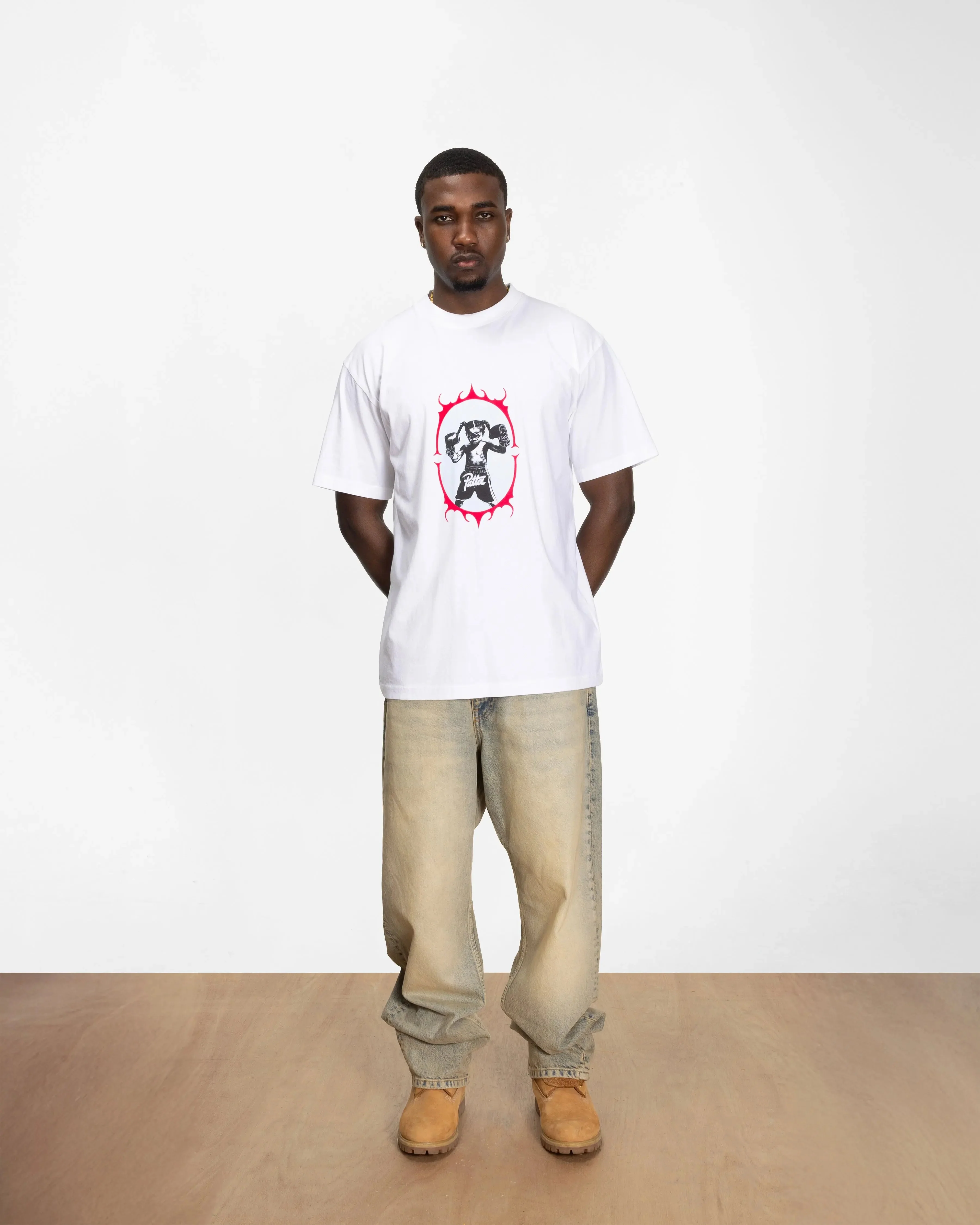 Patta Boxing T-Shirt (White) - Image 4