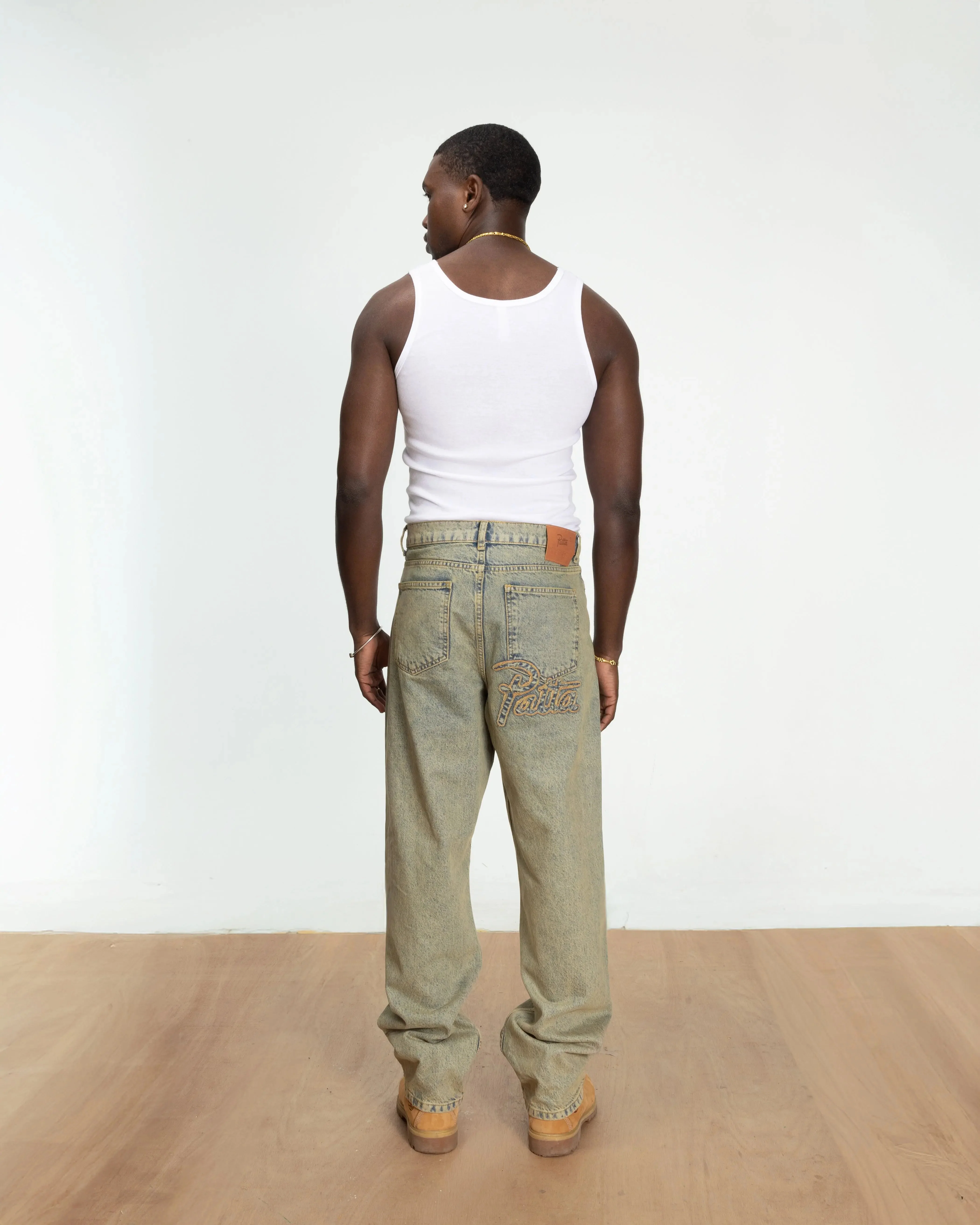 Patta Dirty Whiskers Denim Pants (Sandwashed Light Blue Denim) - Image 3