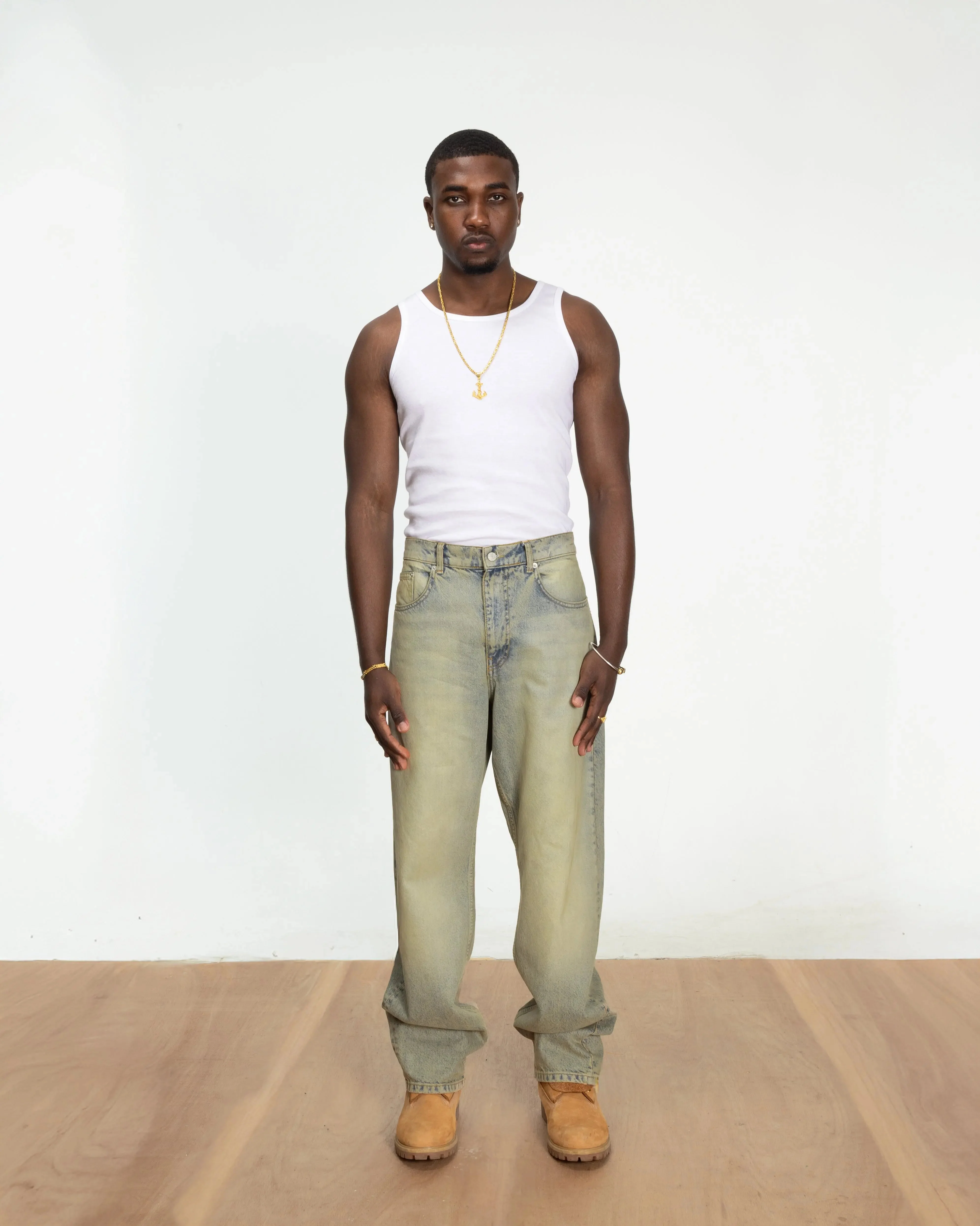 Patta Dirty Whiskers Denim Pants (Sandwashed Light Blue Denim) - Image 4