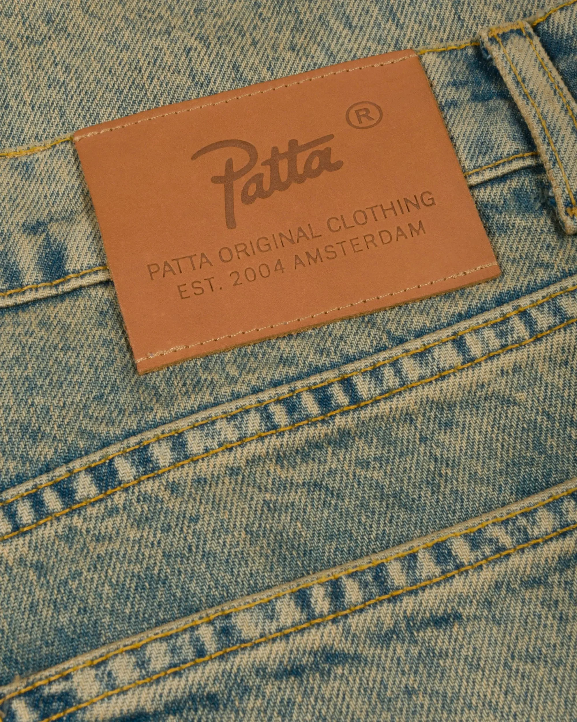 Patta Dirty Whiskers Denim Pants (Sandwashed Light Blue Denim) - Image 6