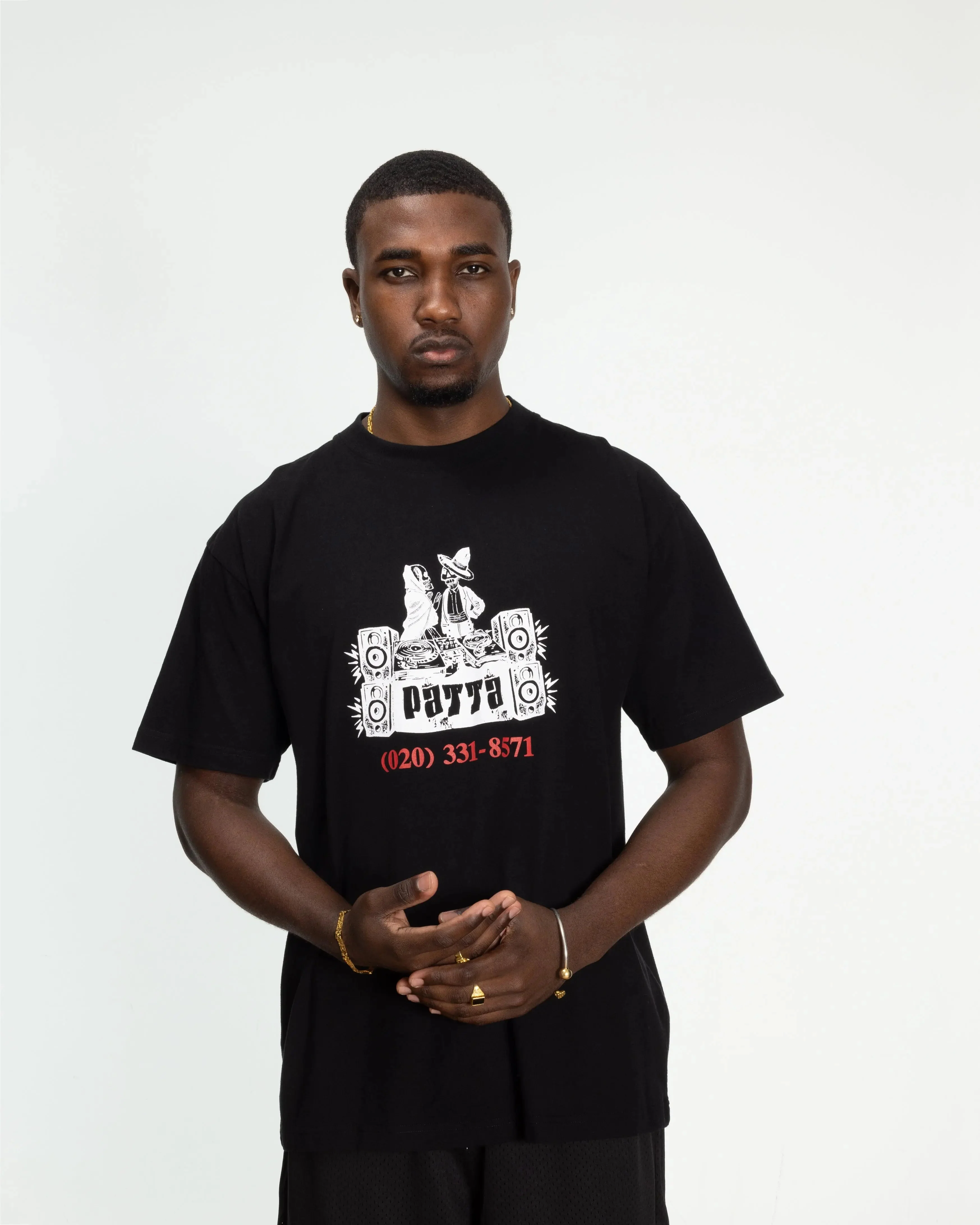 Patta DJ Skully T-Shirt (Black) - Image 3