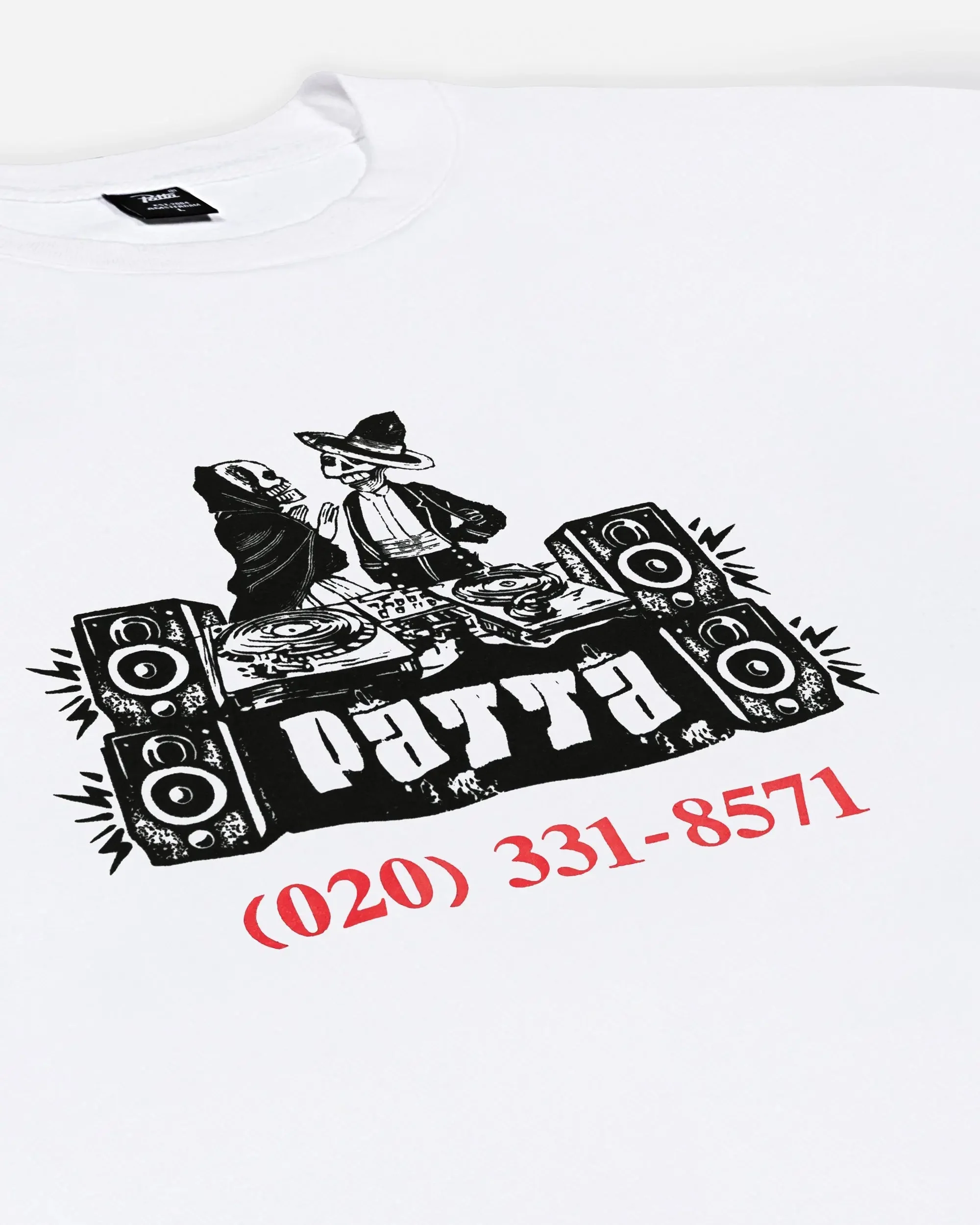 Patta DJ Skully T-Shirt (White) - Image 4