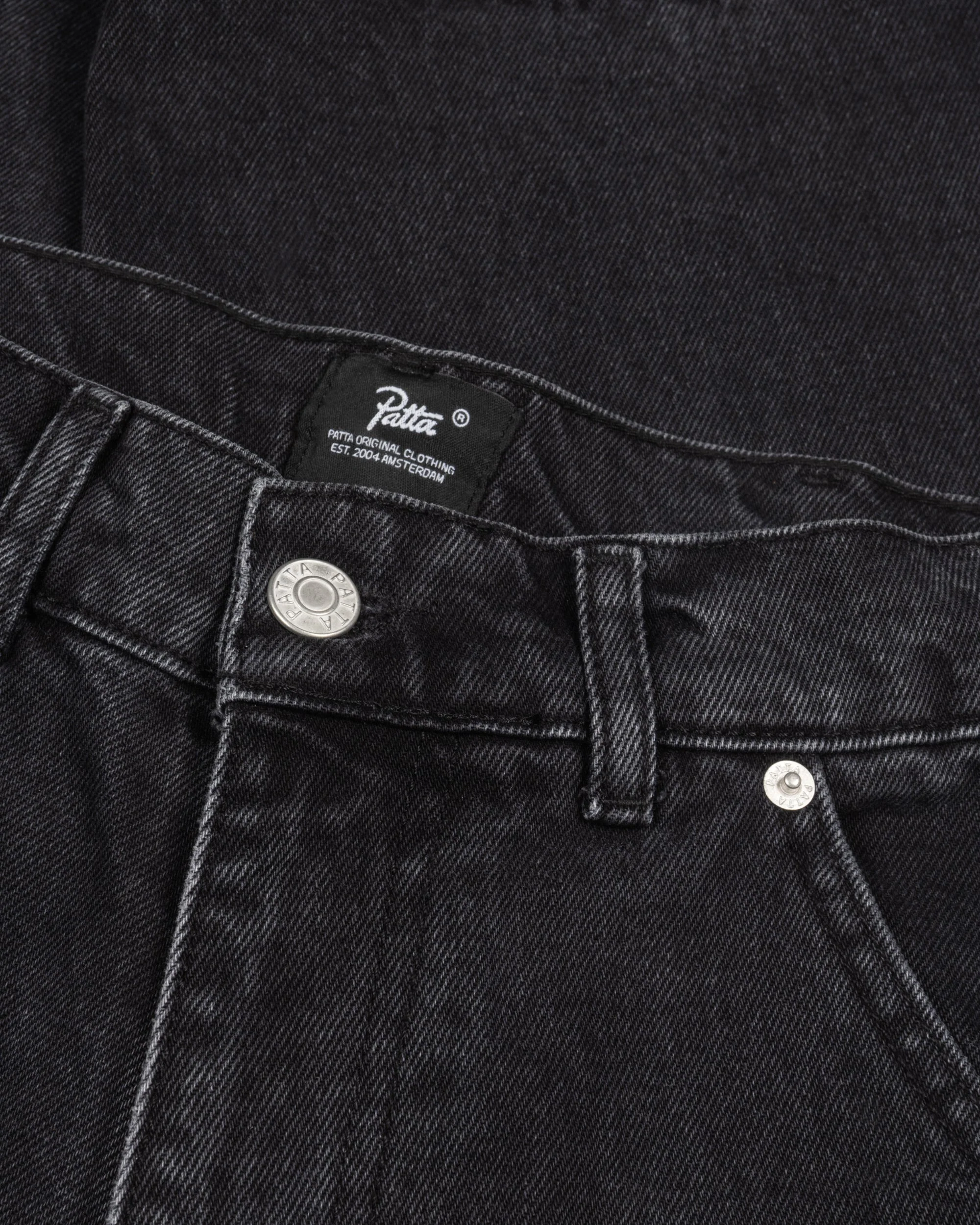 Patta Double Knee Denim Pants (Black Denim) - Image 6