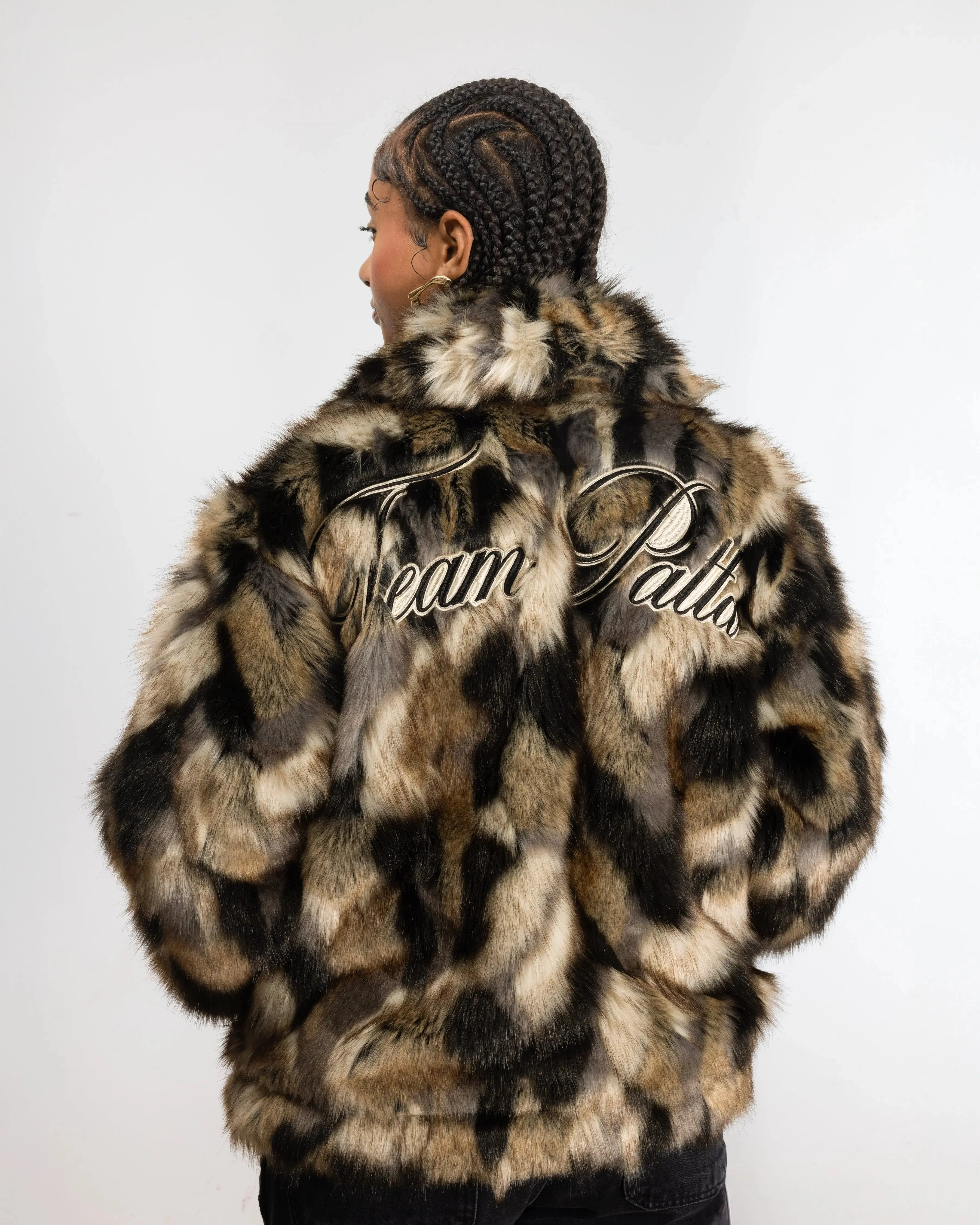 Patta Faux Fur Patchwork Jacket (Multi) - Image 5