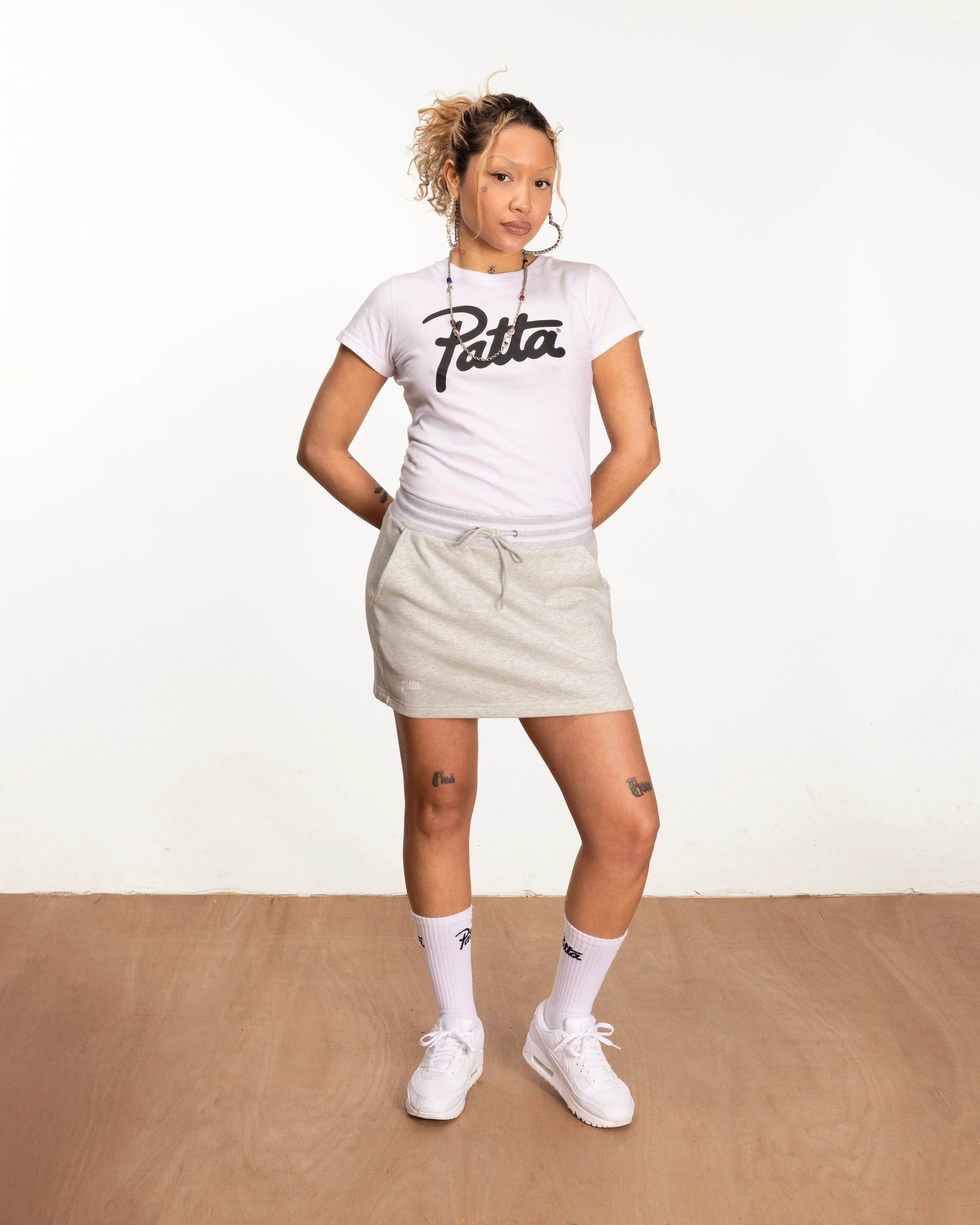 Patta Femme Lounge Skirt (Light Melange Grey) - Image 3