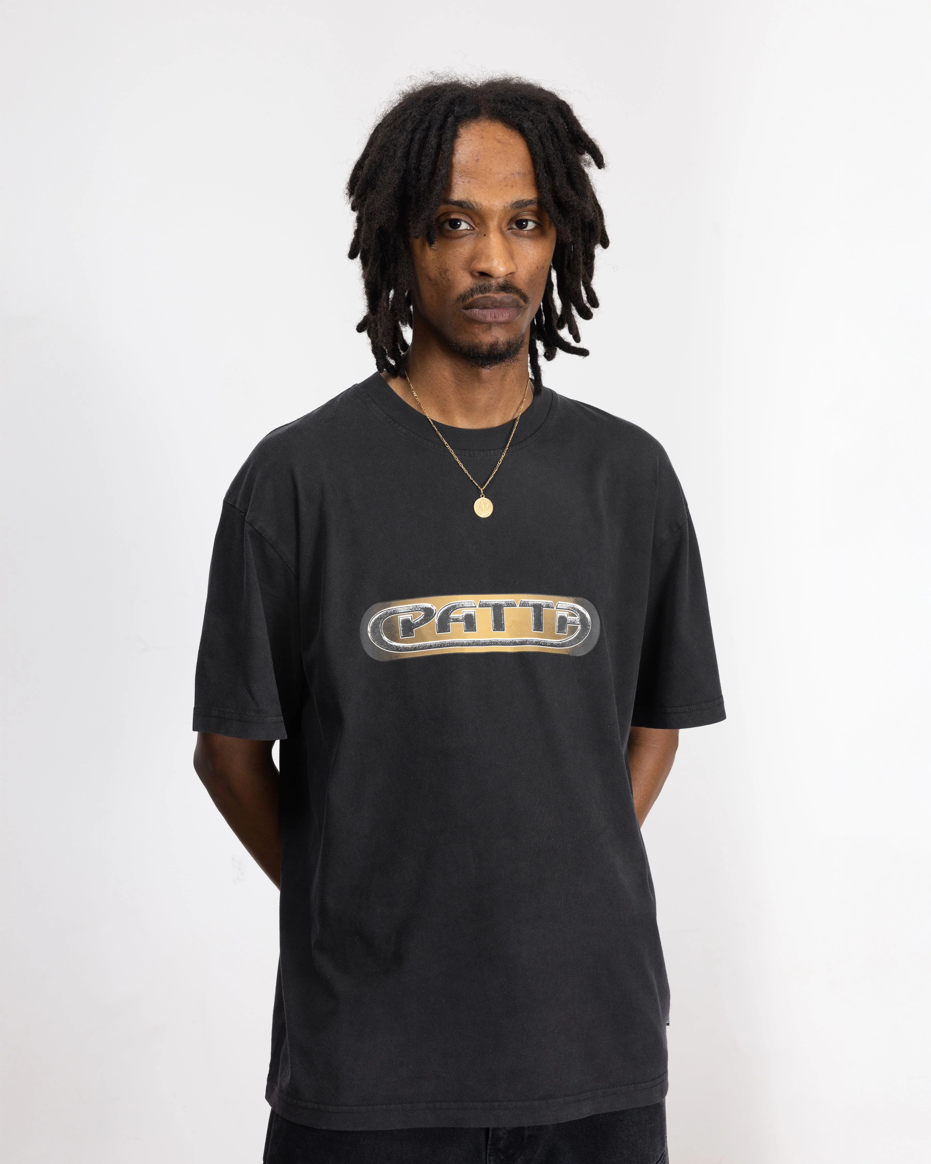 Patta Gilded Acid Washed T-Shirt (Black) - Image 4