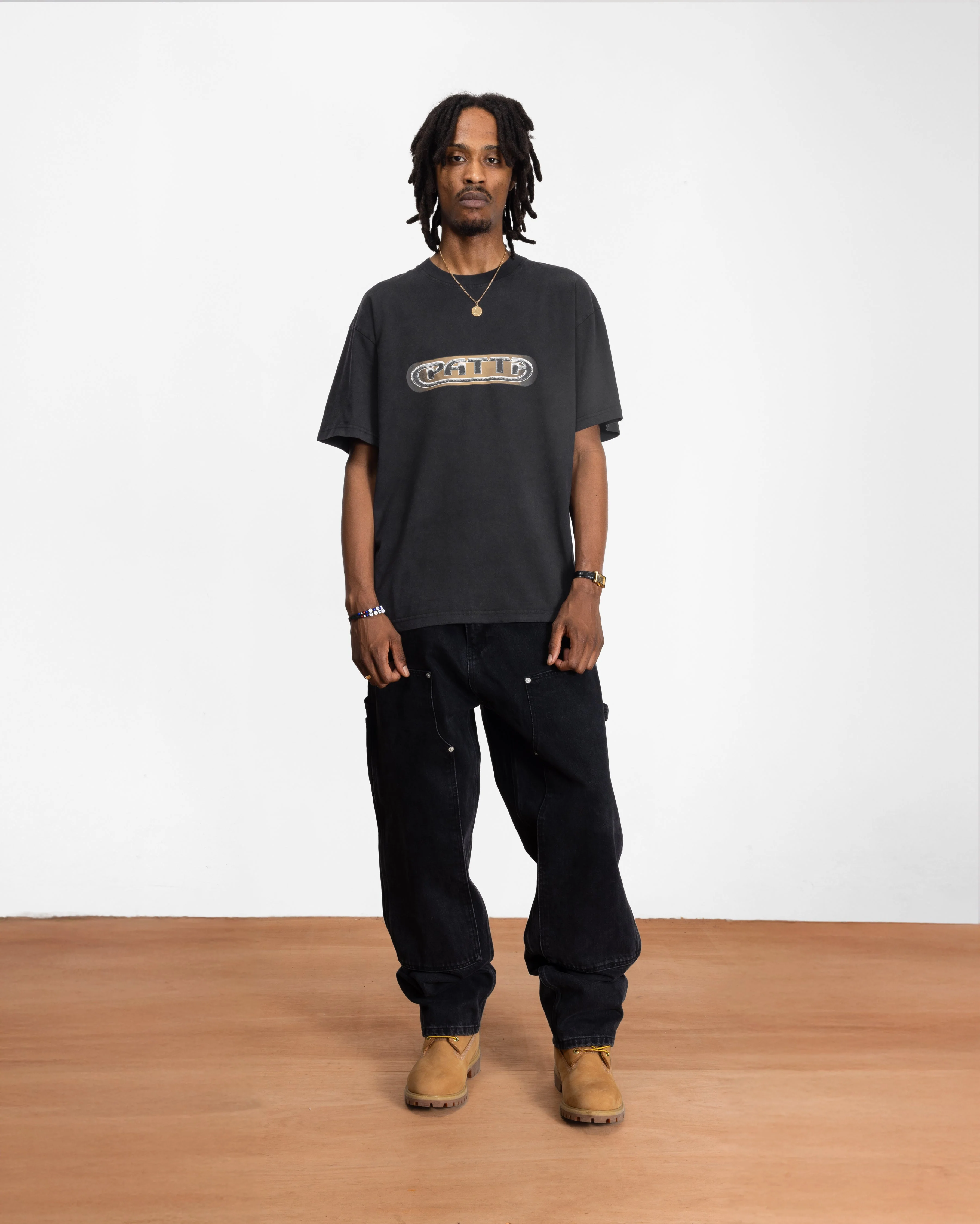 Patta Gilded Acid Washed T-Shirt (Black) - Image 5