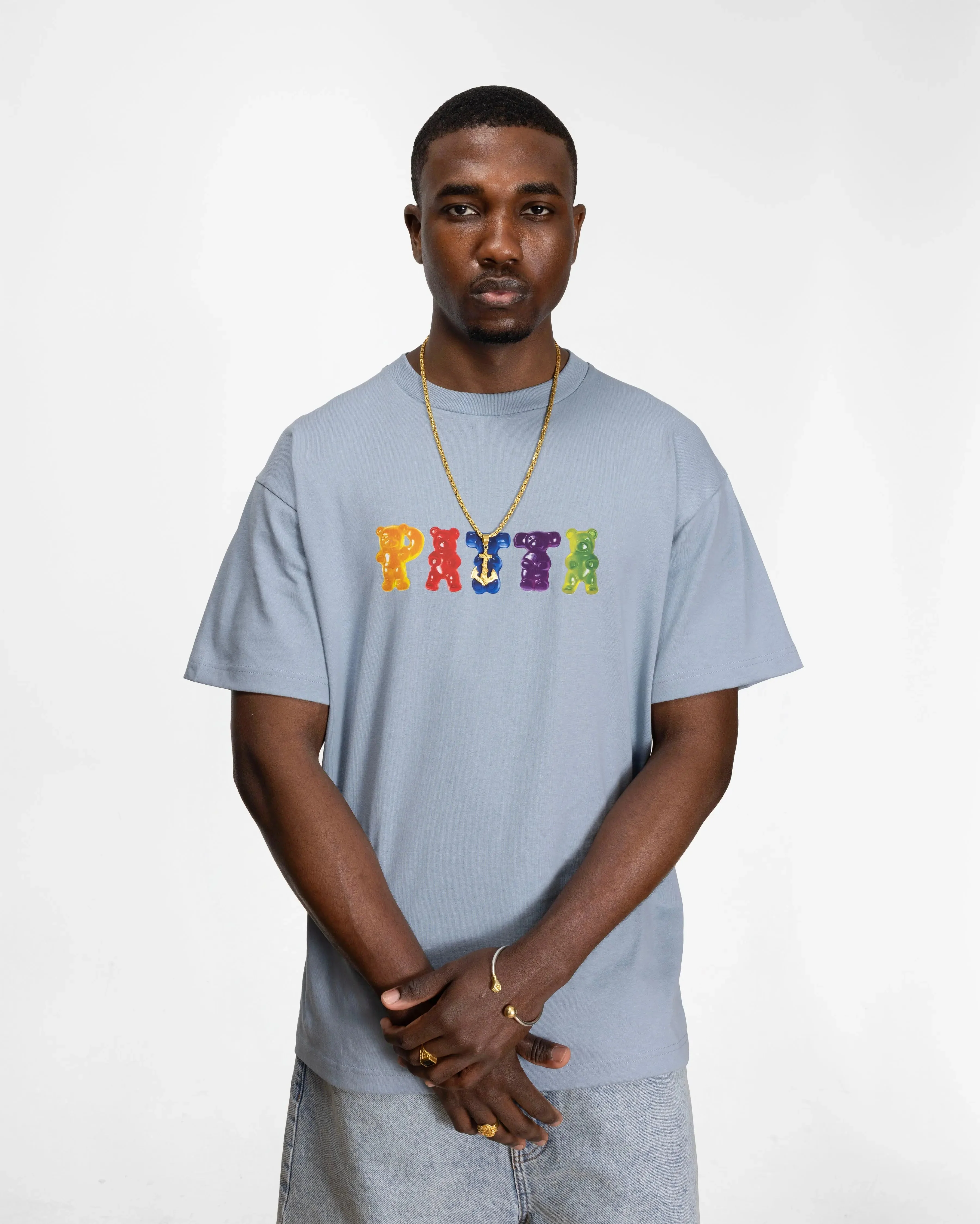 Patta Gummi T-Shirt (Dusty Blue) - Image 4