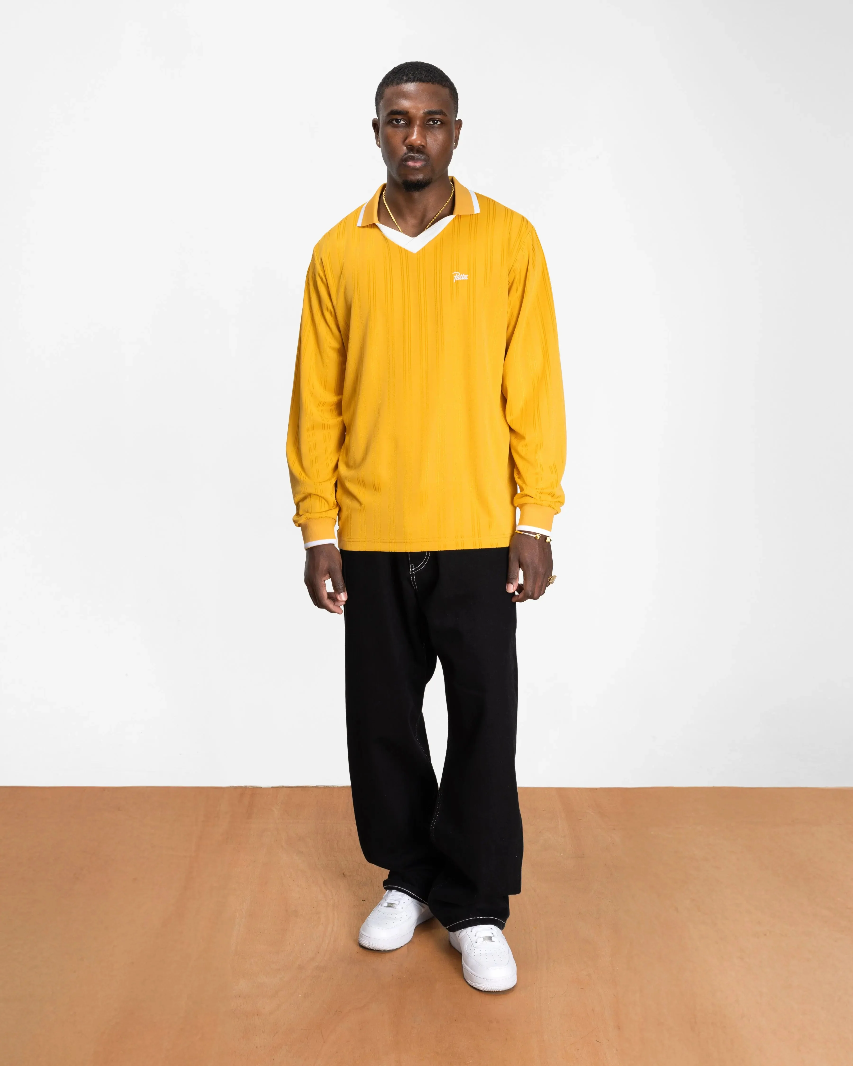 Patta Jacquard Striped Long Sleeve Jersey (Golden Rod) - Image 4