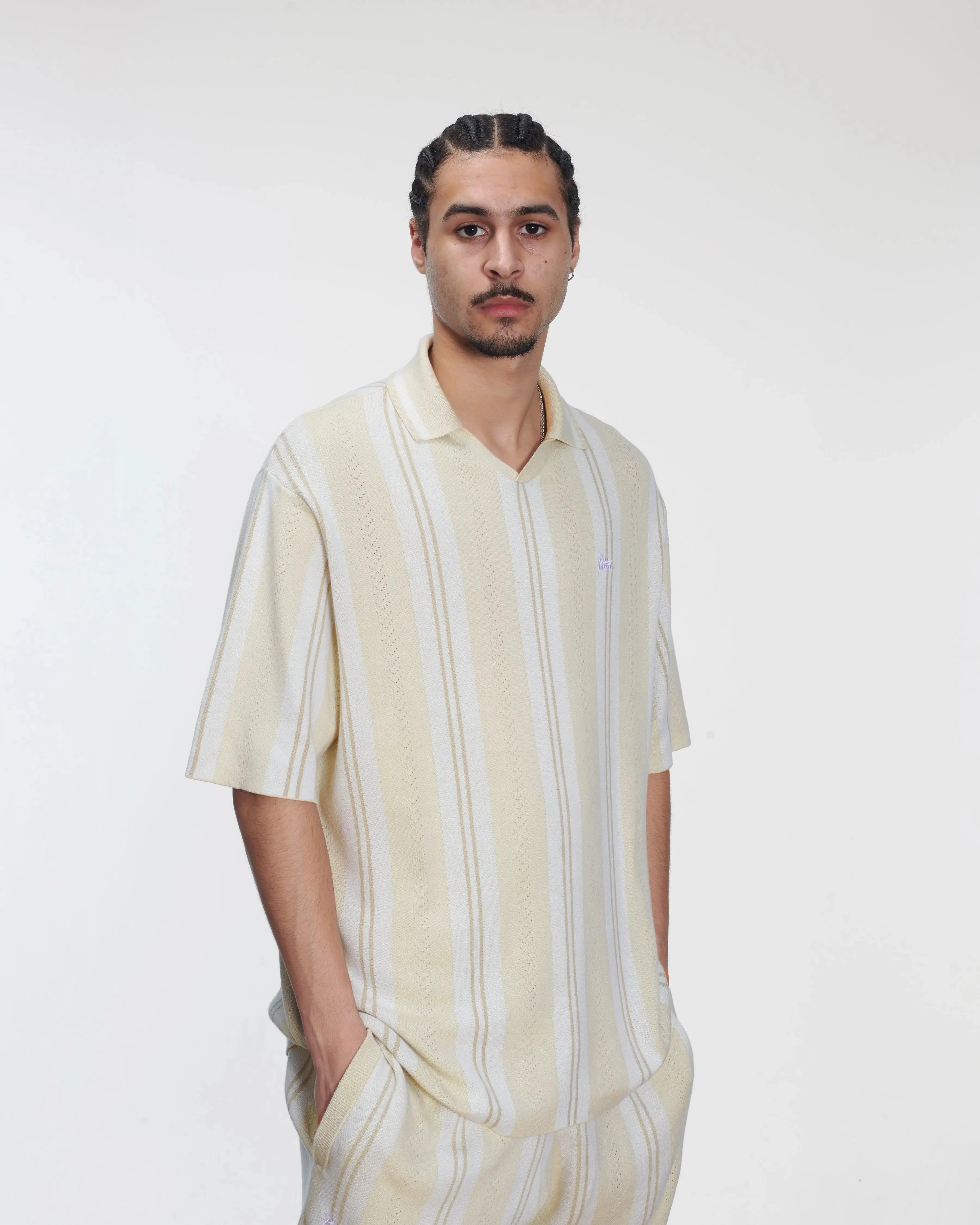 Patta Knitted Football Shirt (Oatmeal) - Image 3