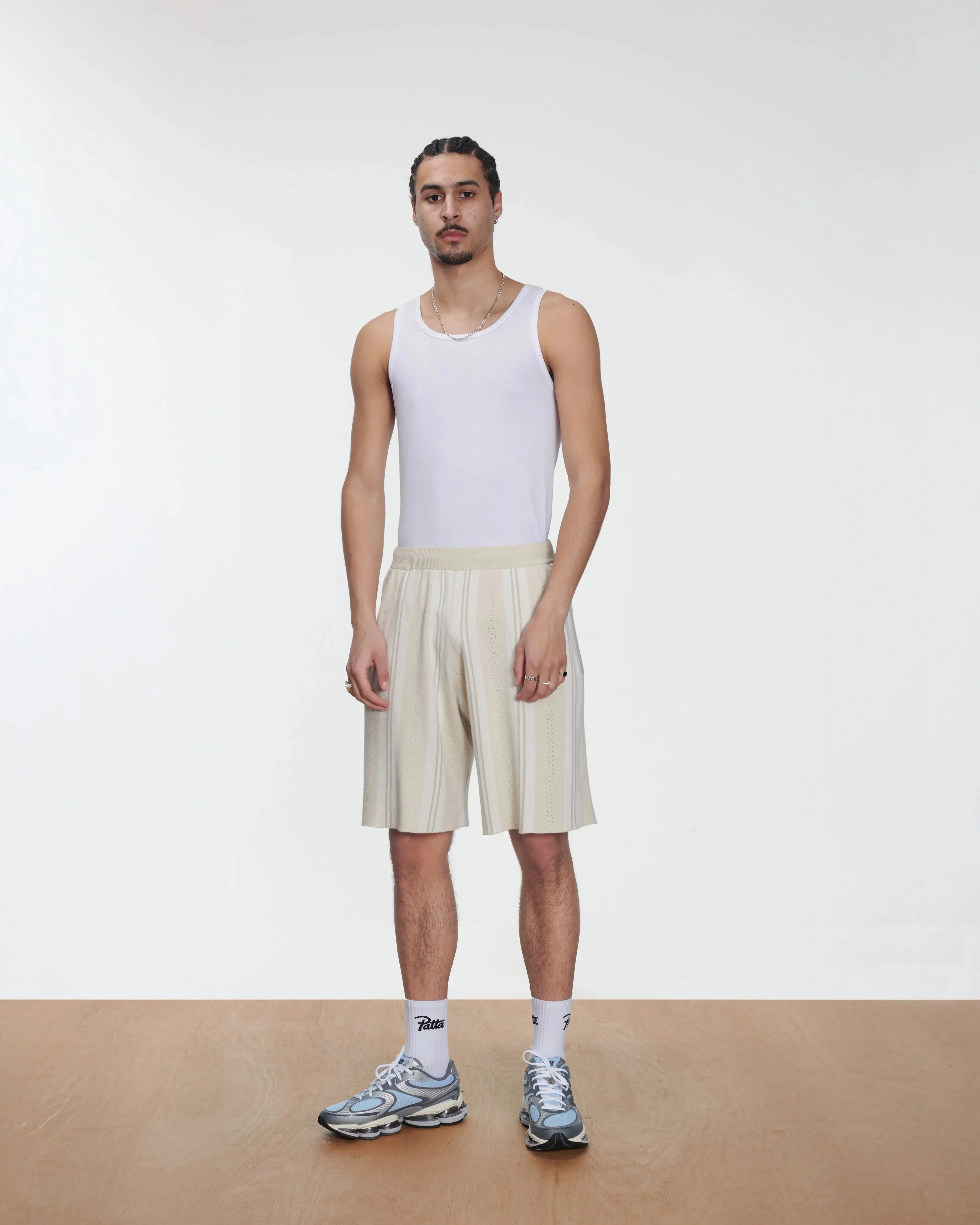Patta Knitted Football Shorts (Oatmeal) - Image 3