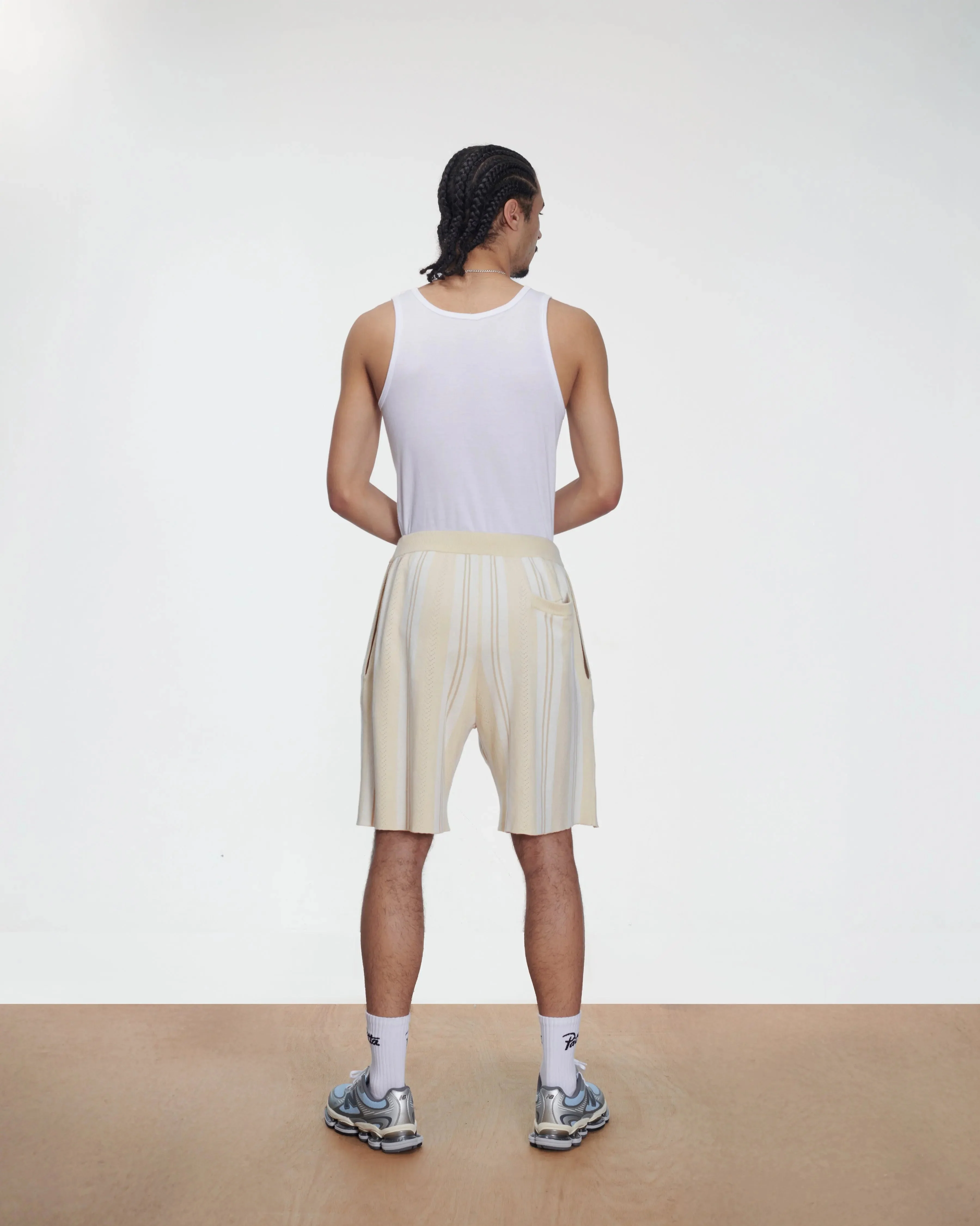 Patta Knitted Football Shorts (Oatmeal) - Image 5