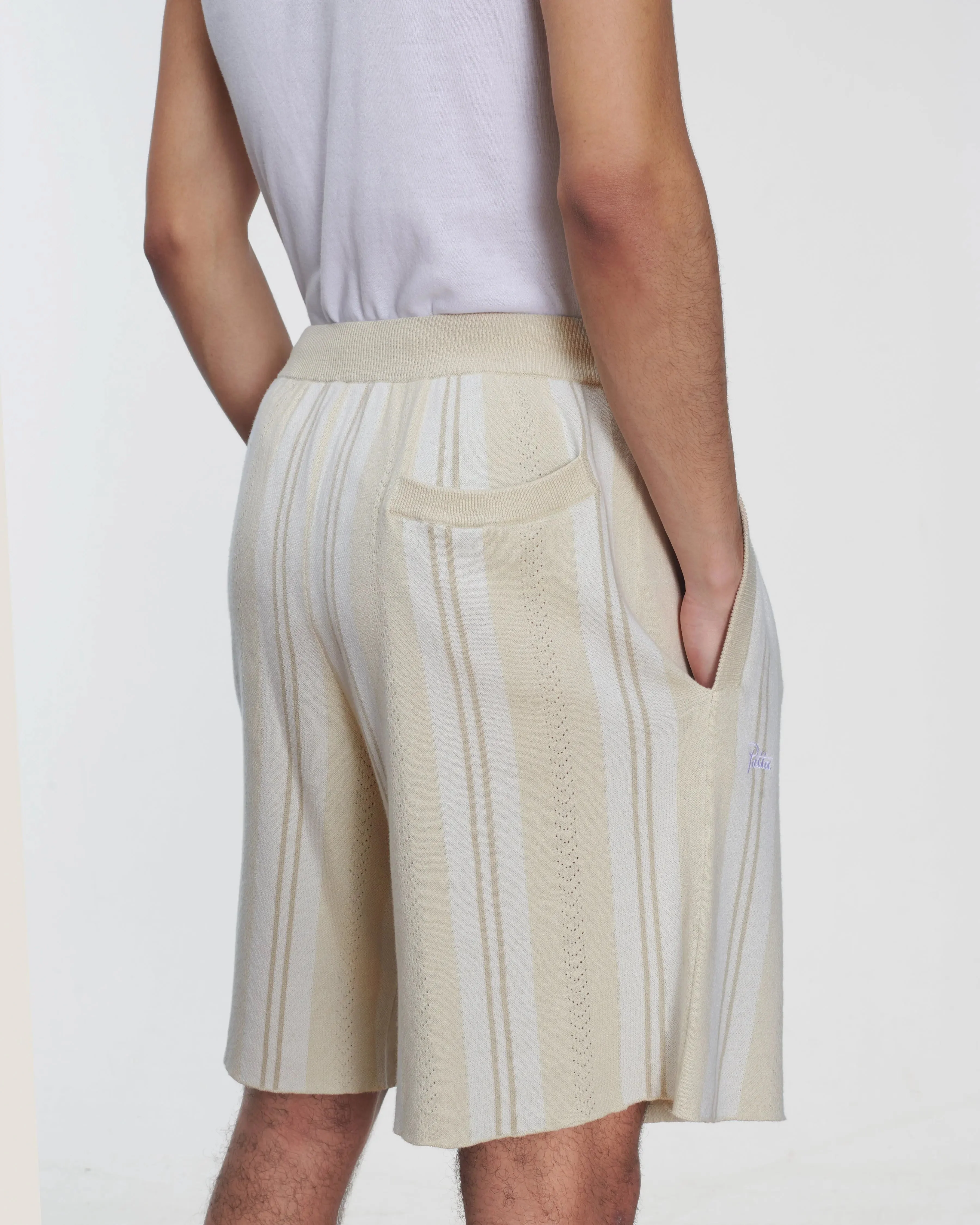 Patta Knitted Football Shorts (Oatmeal) - Image 6