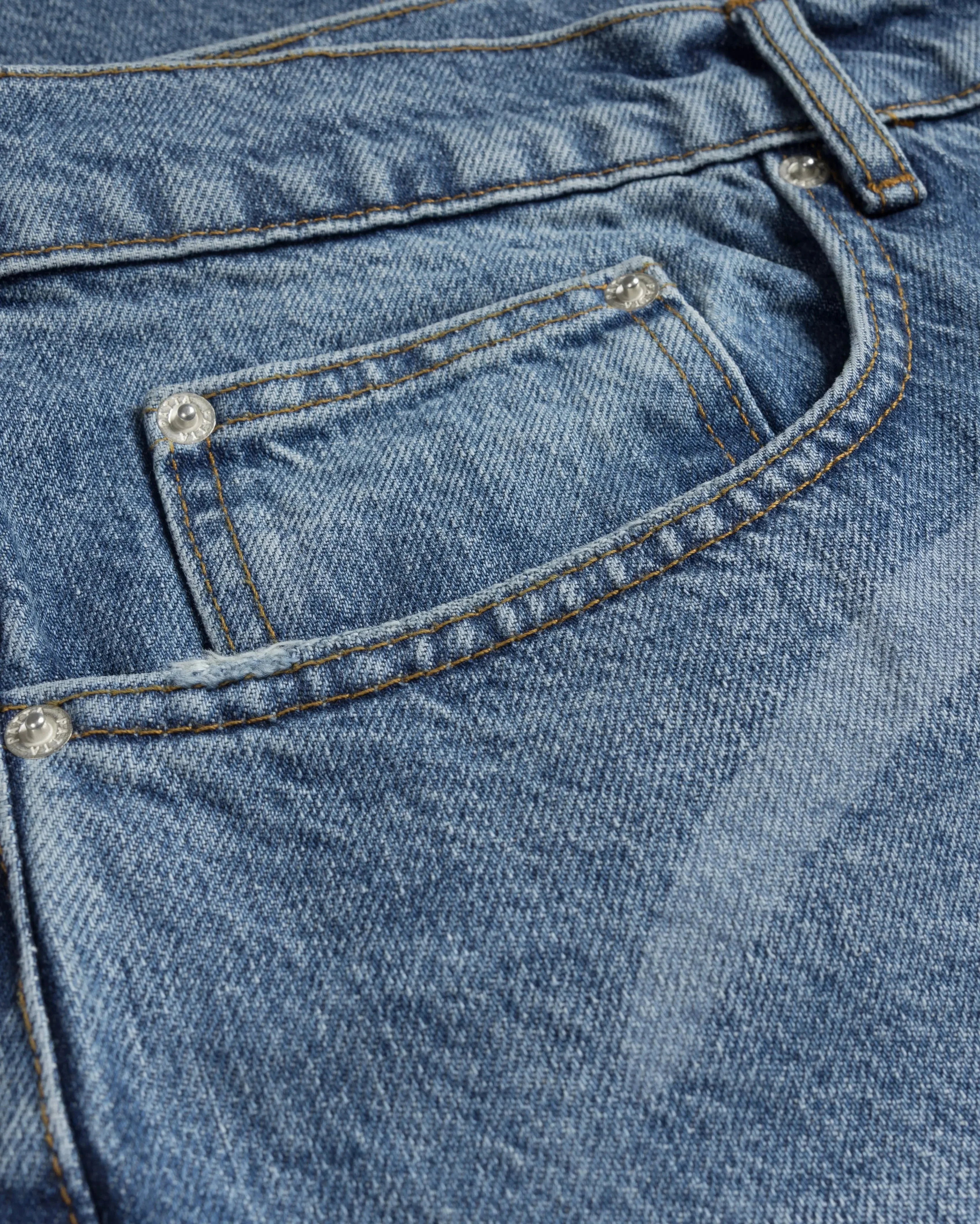 Patta Laserprint Whiskers Denim Pants (Light Blue Denim) - Image 7