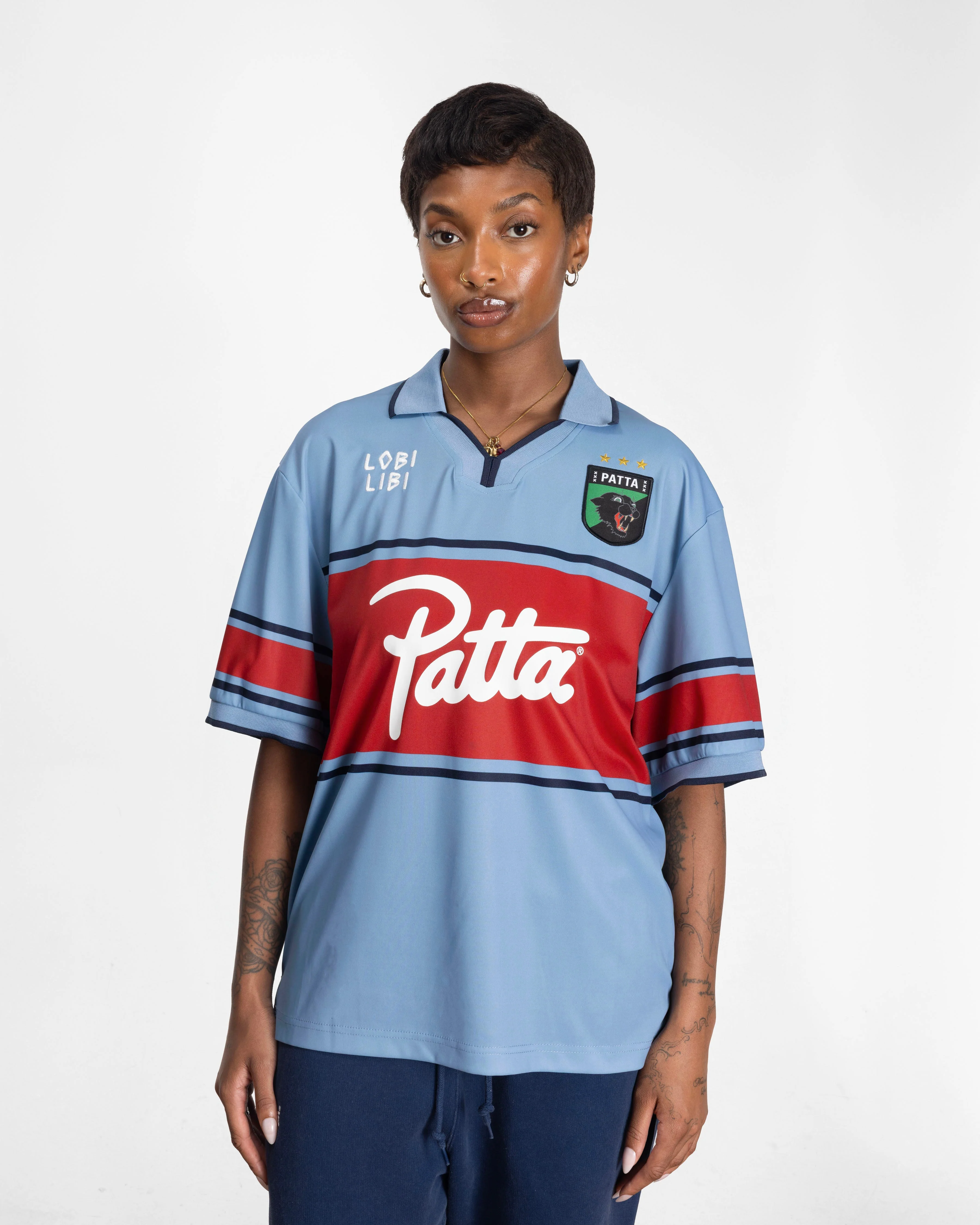 Patta Legacy Football Jersey (Faded Denim) - Image 4