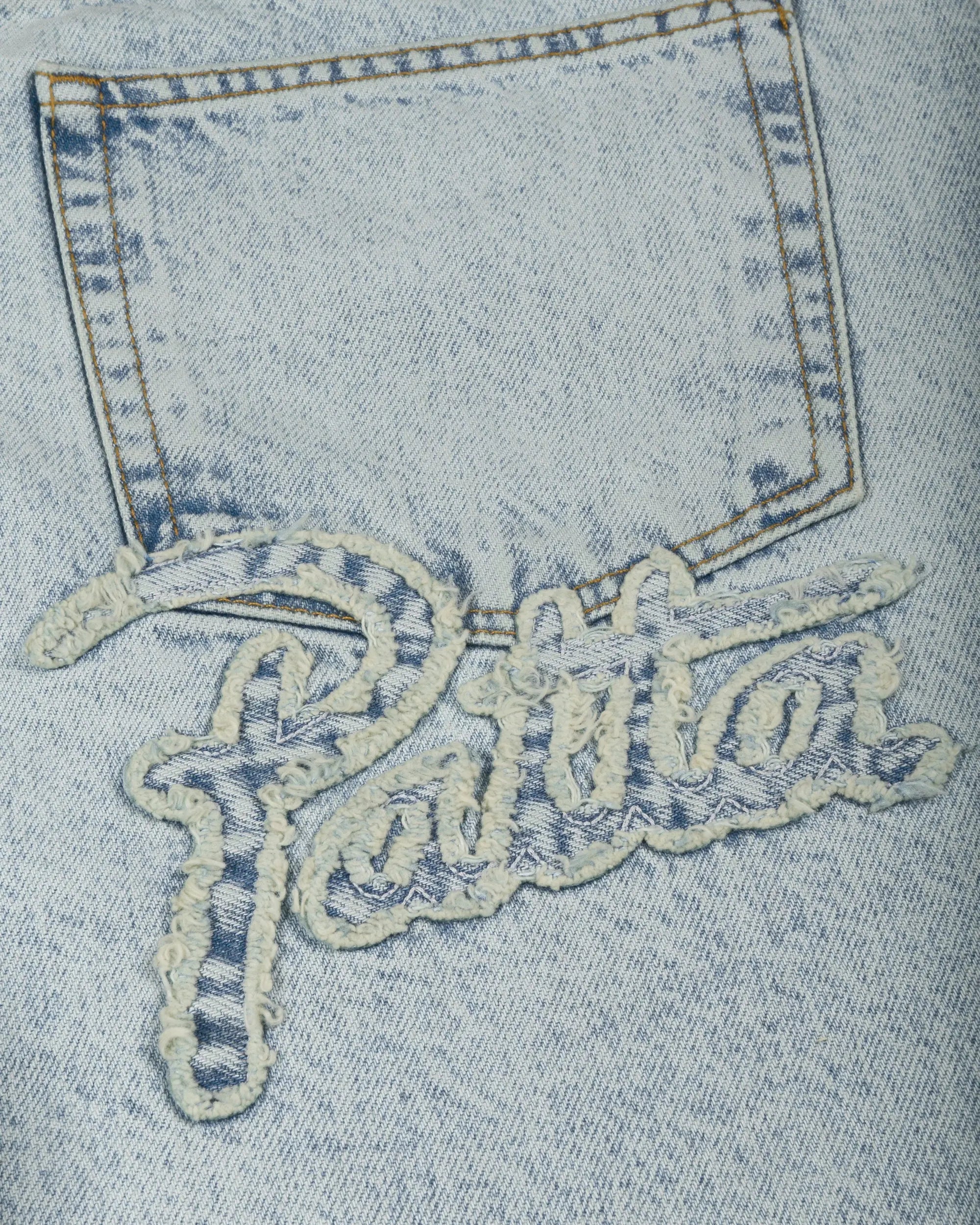 Patta Light Wash Denim Shorts (Light Blue Denim) - Image 7