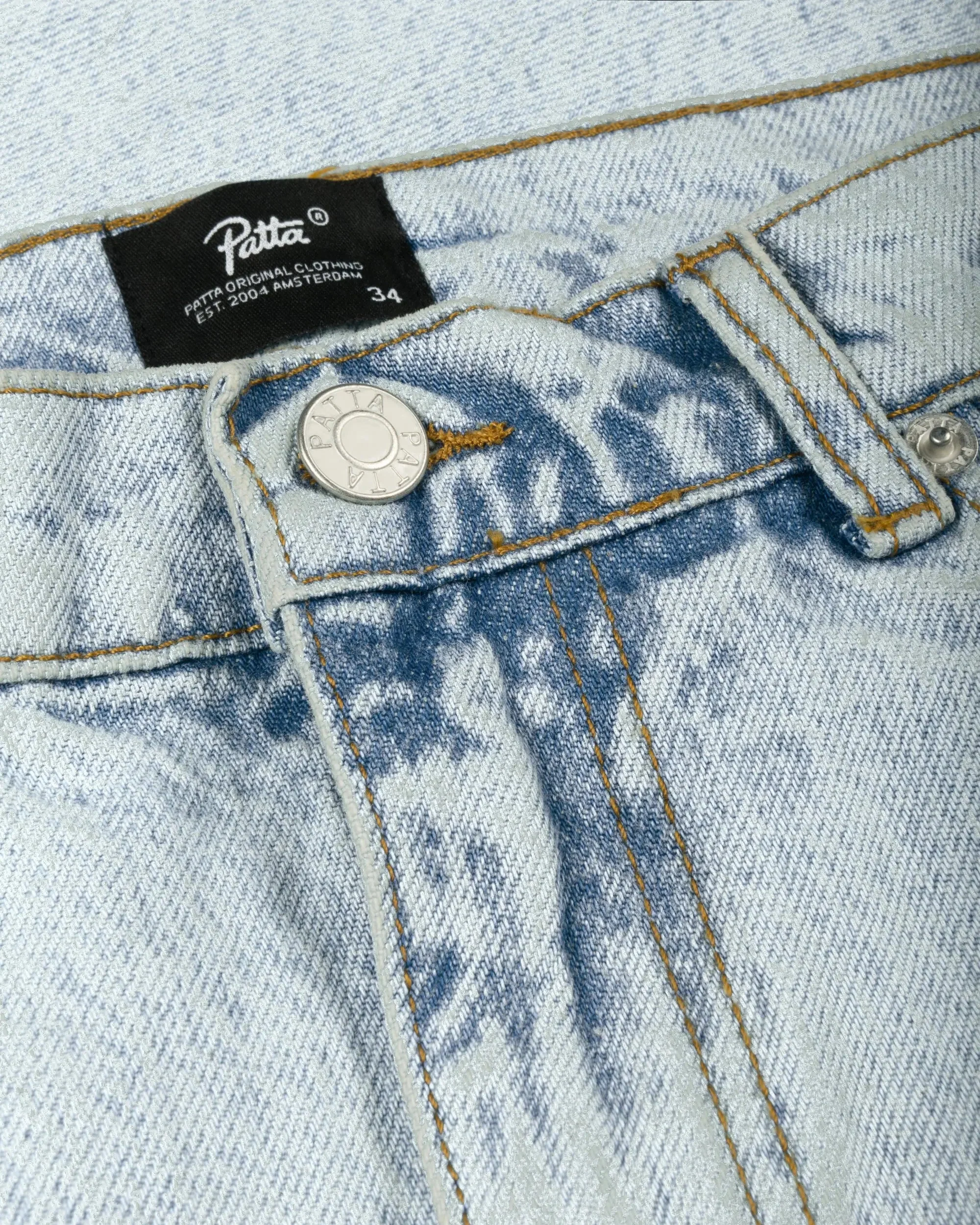 Patta Light Wash Denim Shorts (Light Blue Denim) - Image 8