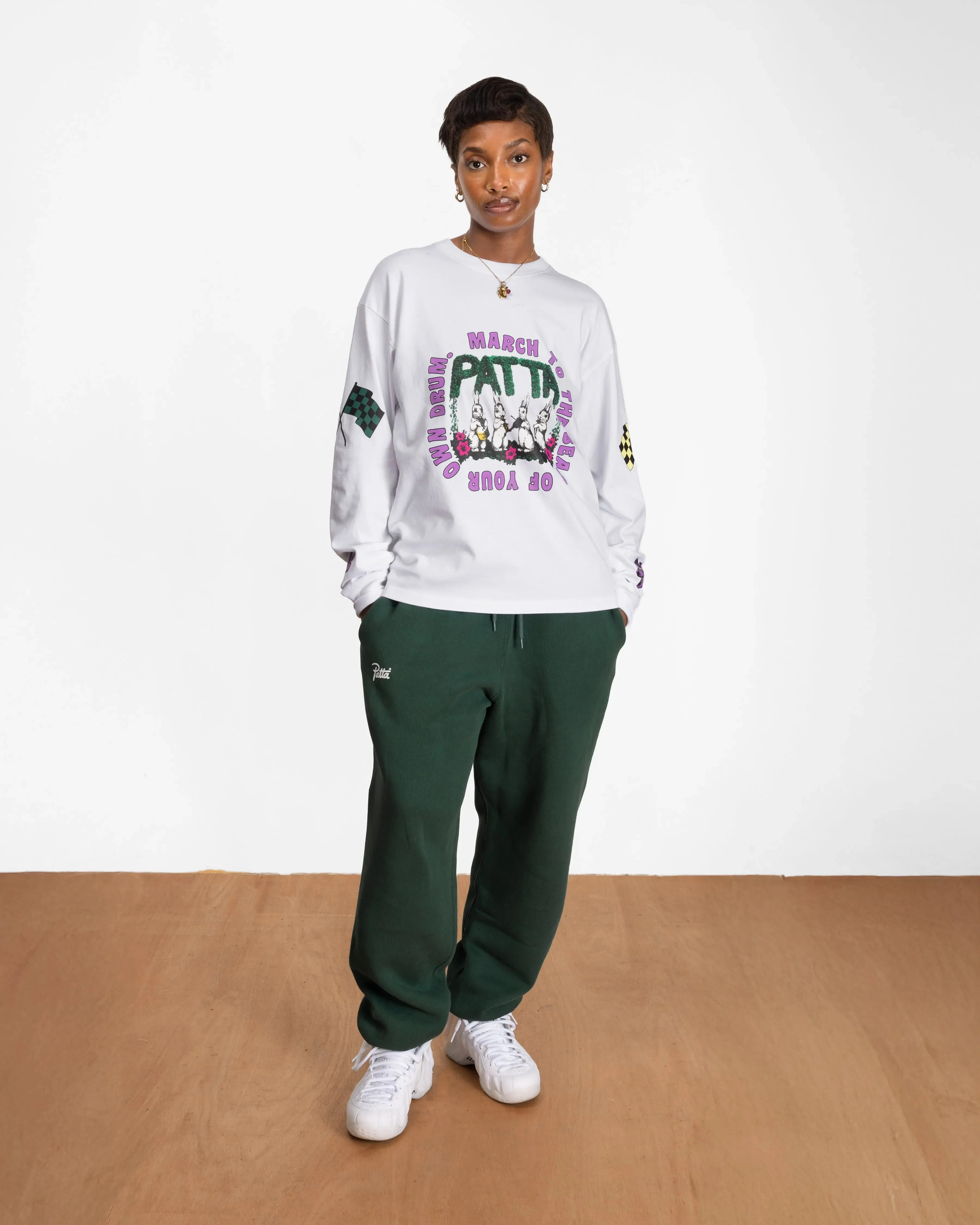 Patta Own Your Own Mind Long Sleeve T-Shirt (White) - Image 4