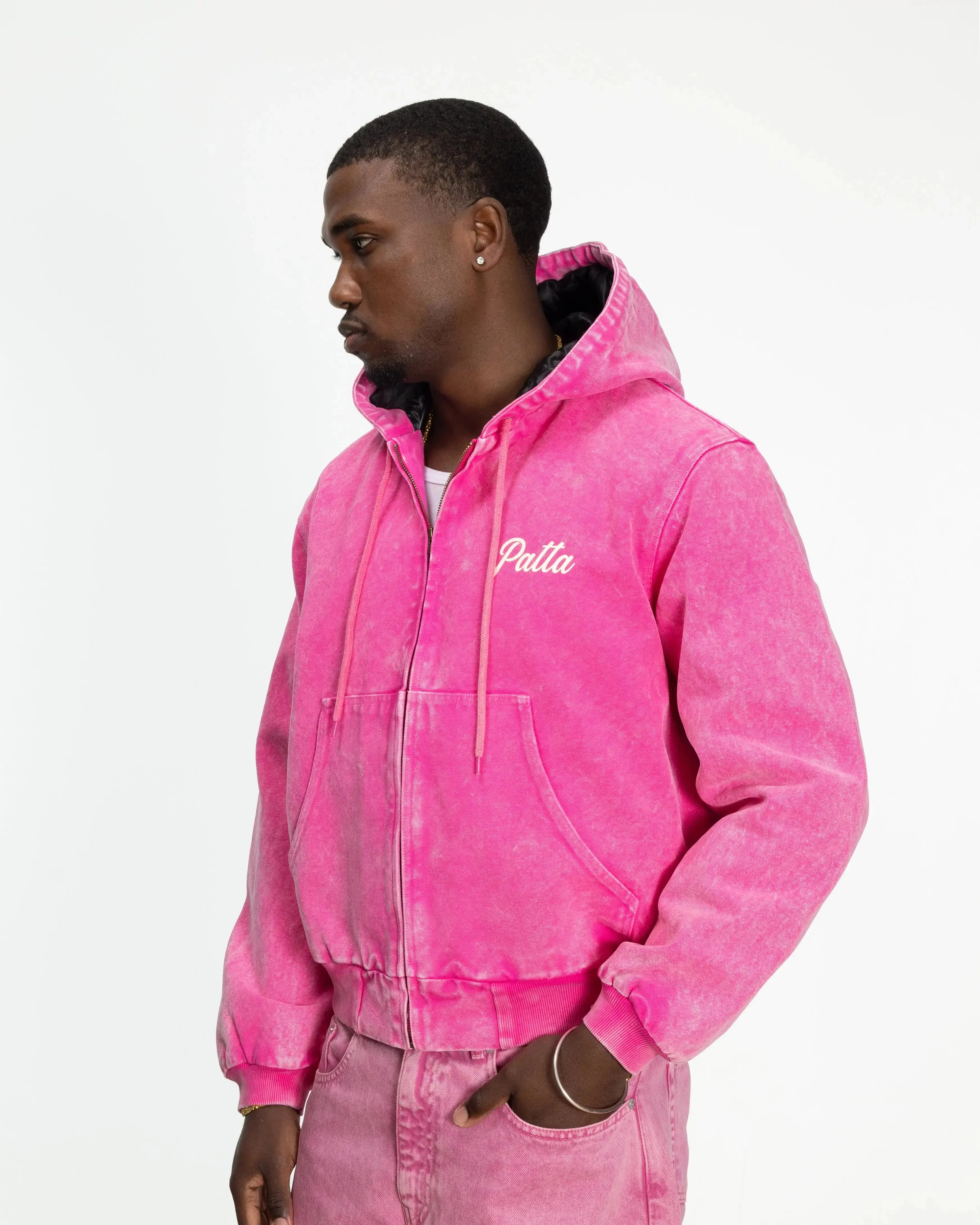 Patta Peace Canvas Hooded Jacket (Fuchsia Purple) - Image 3