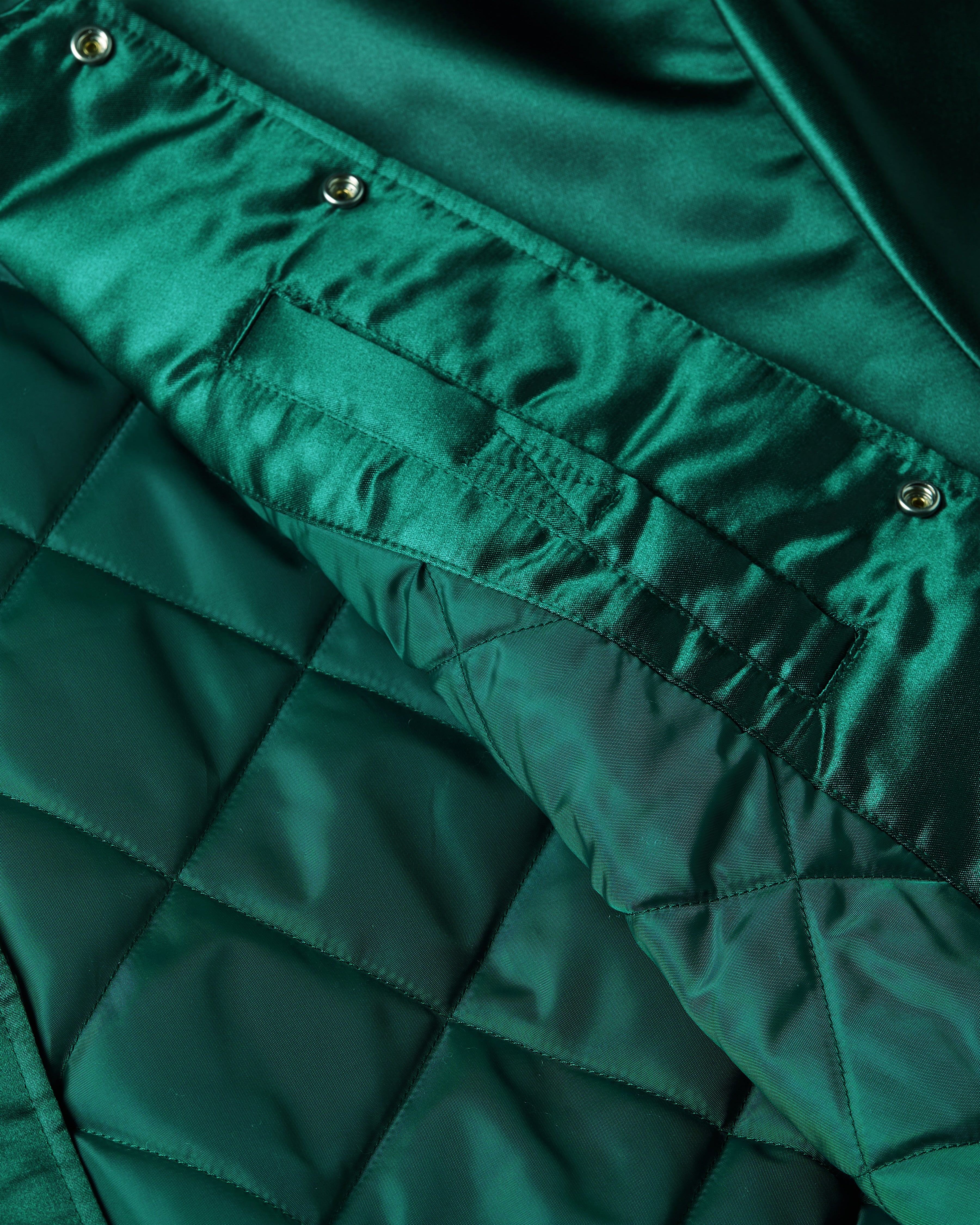 Patta Script Logo Satin Varsity Jacket (Bistro Green) - Image 4