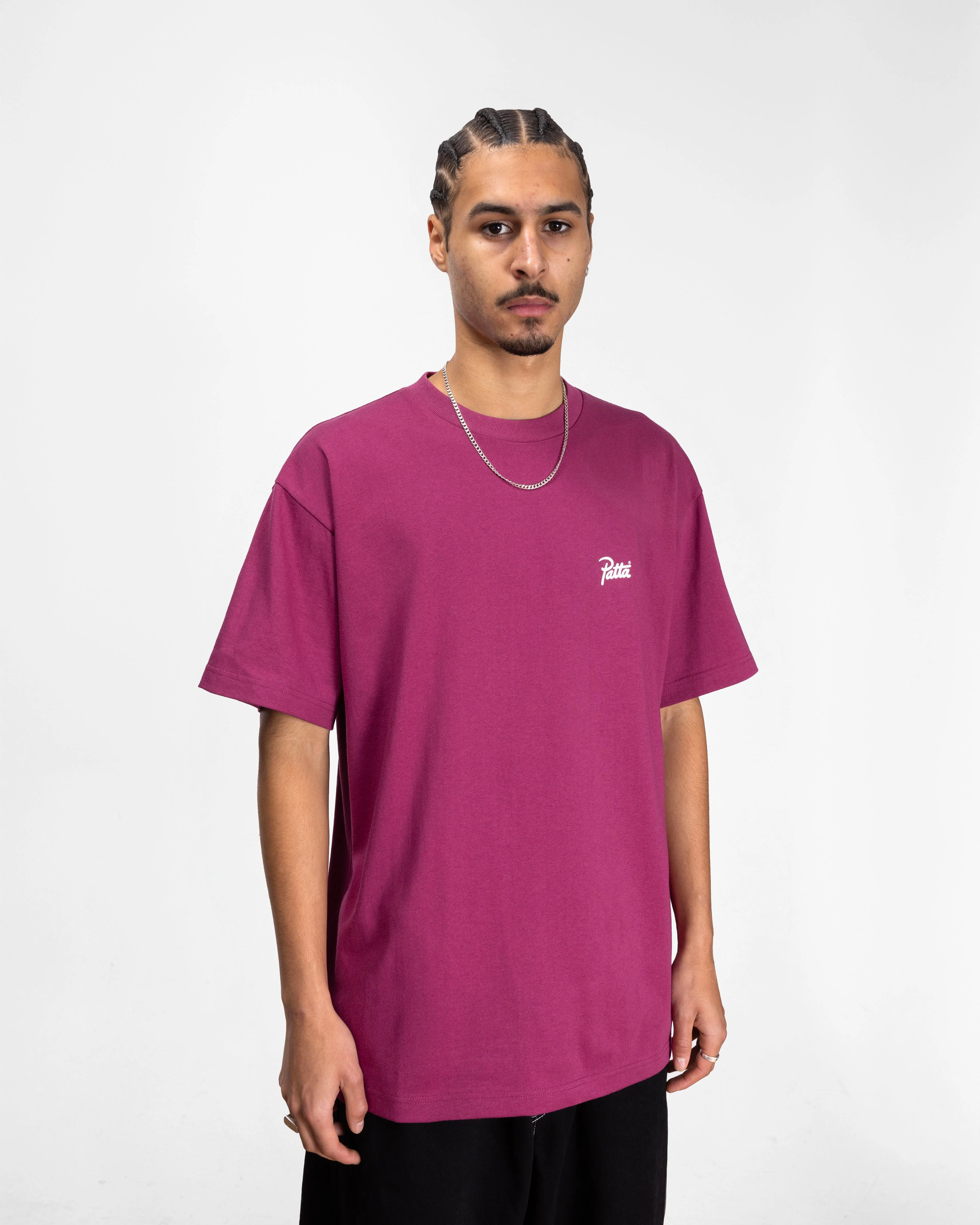 Patta Script Logo T-Shirt (Boysenberry) - Image 4
