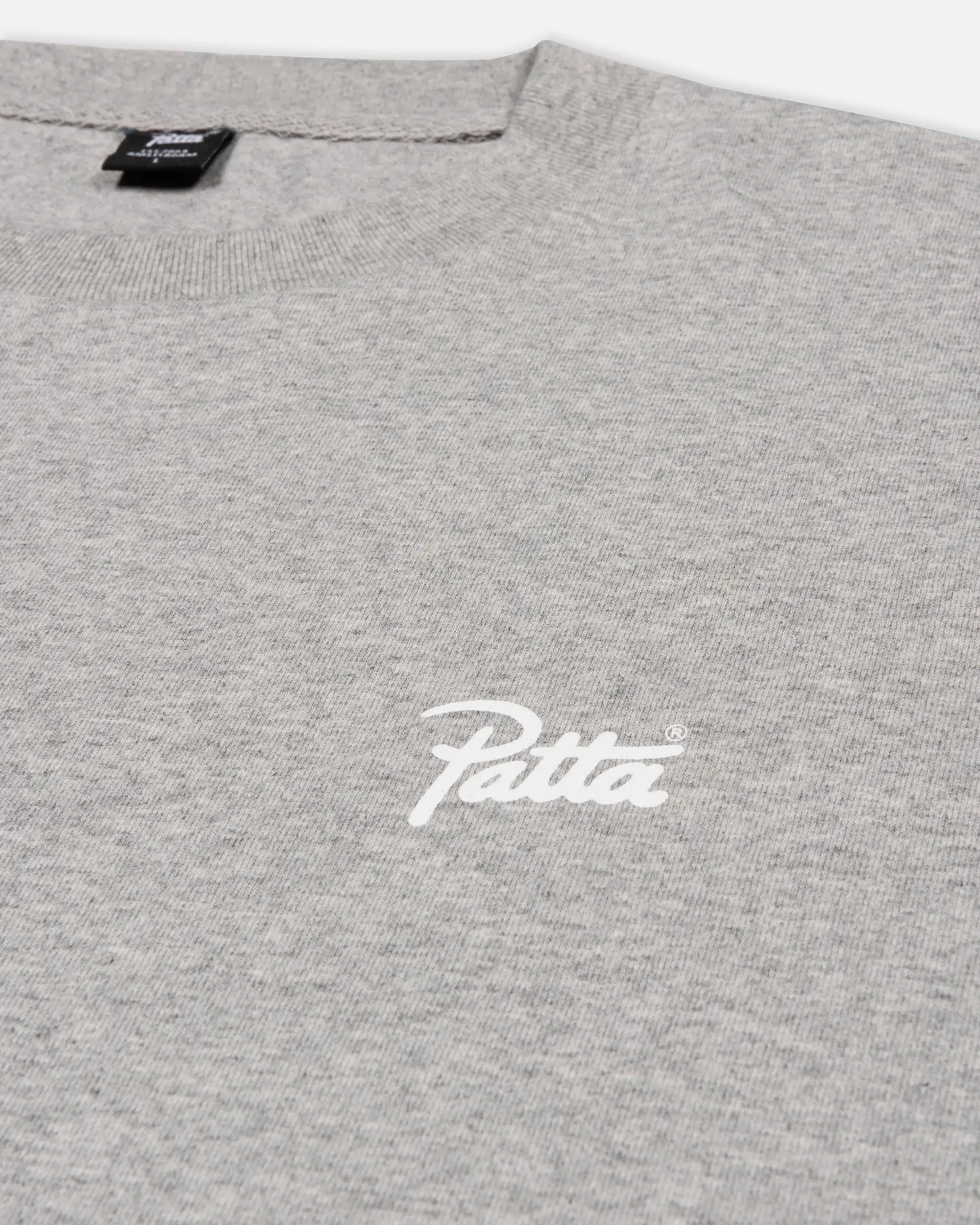 Patta Script Logo T-Shirt (Melange Grey) - Image 6
