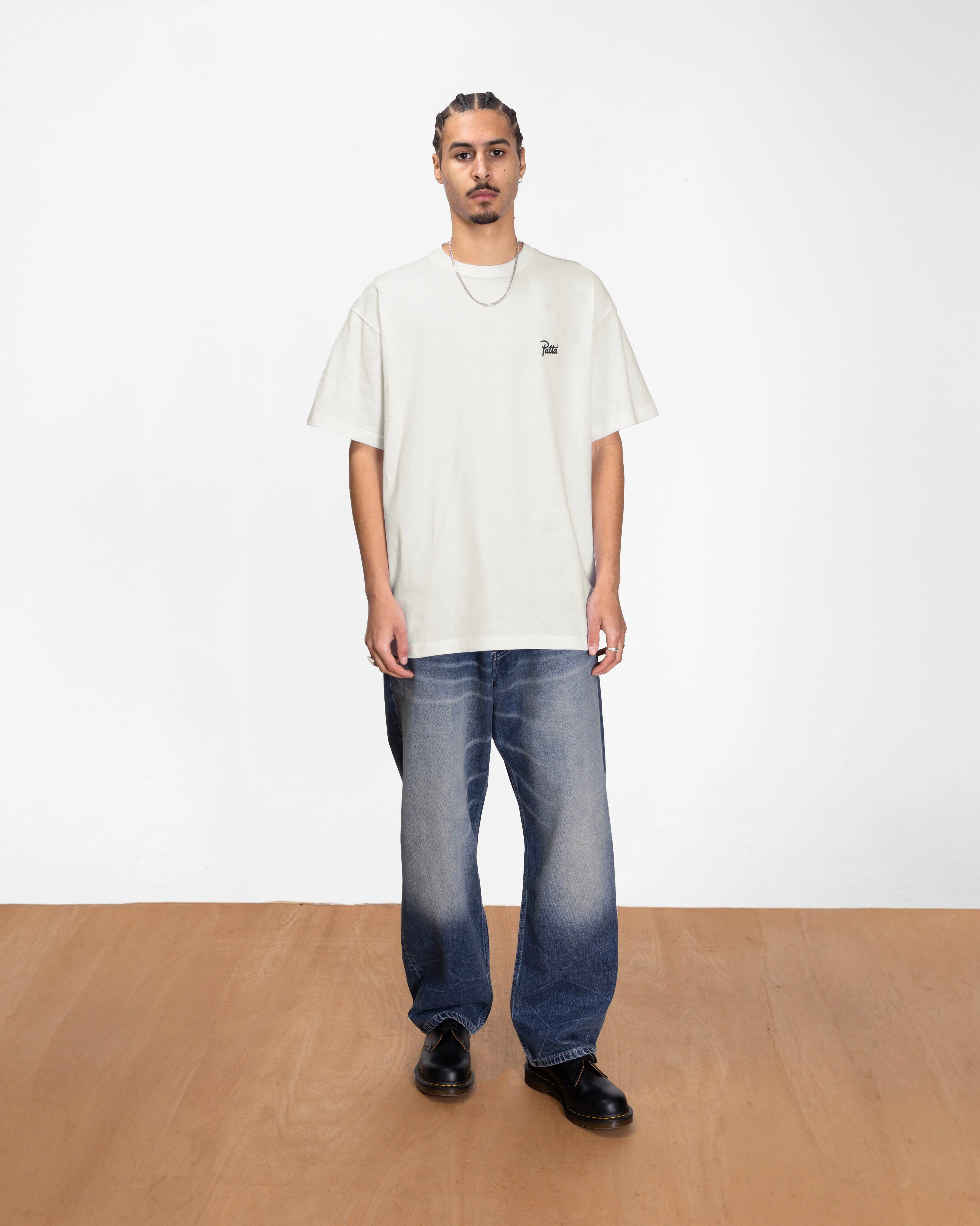 Patta Script Logo T-Shirt (White) - Image 5