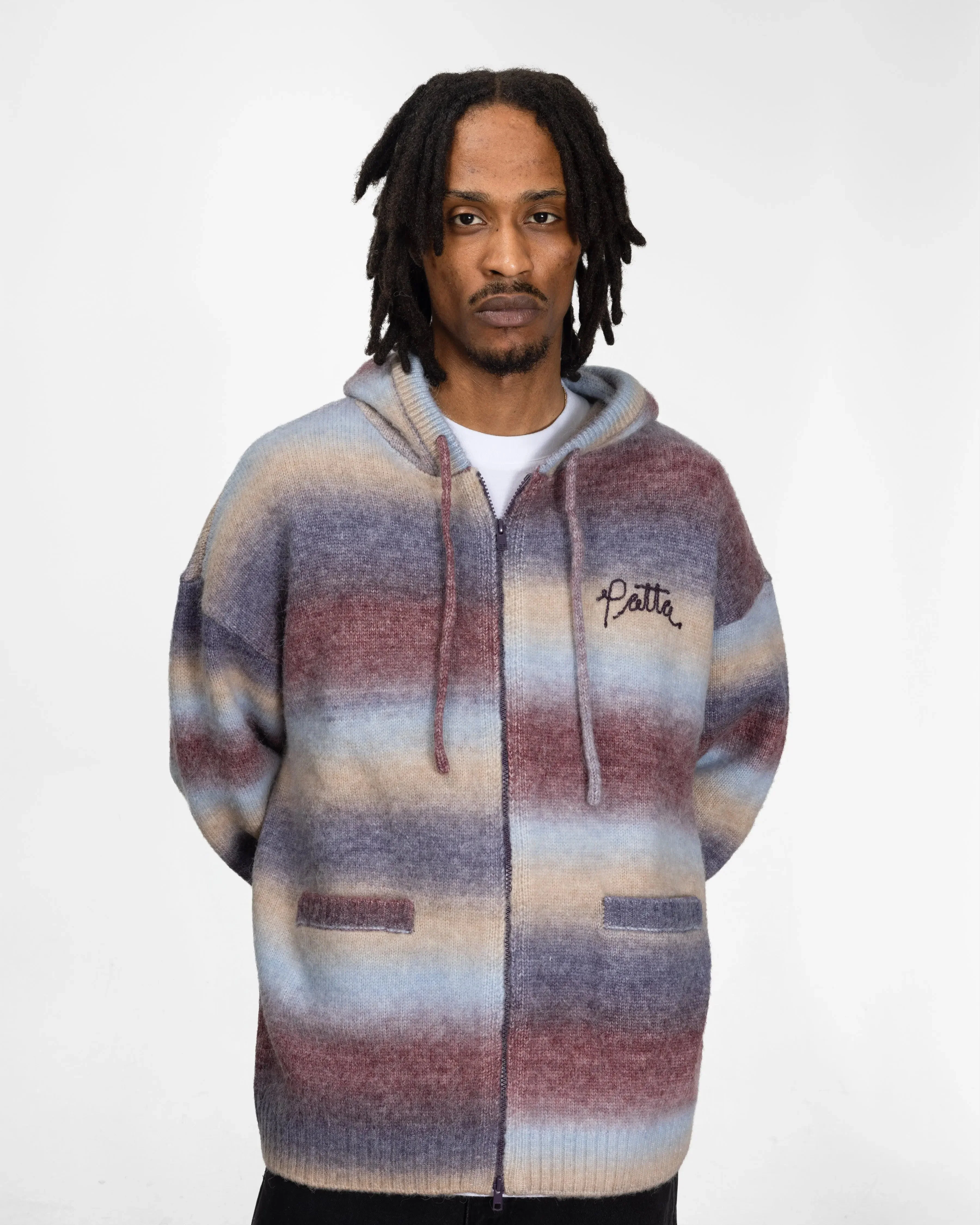 Patta Space Dye Knitted Hooded Sweater (Multi) - Image 3