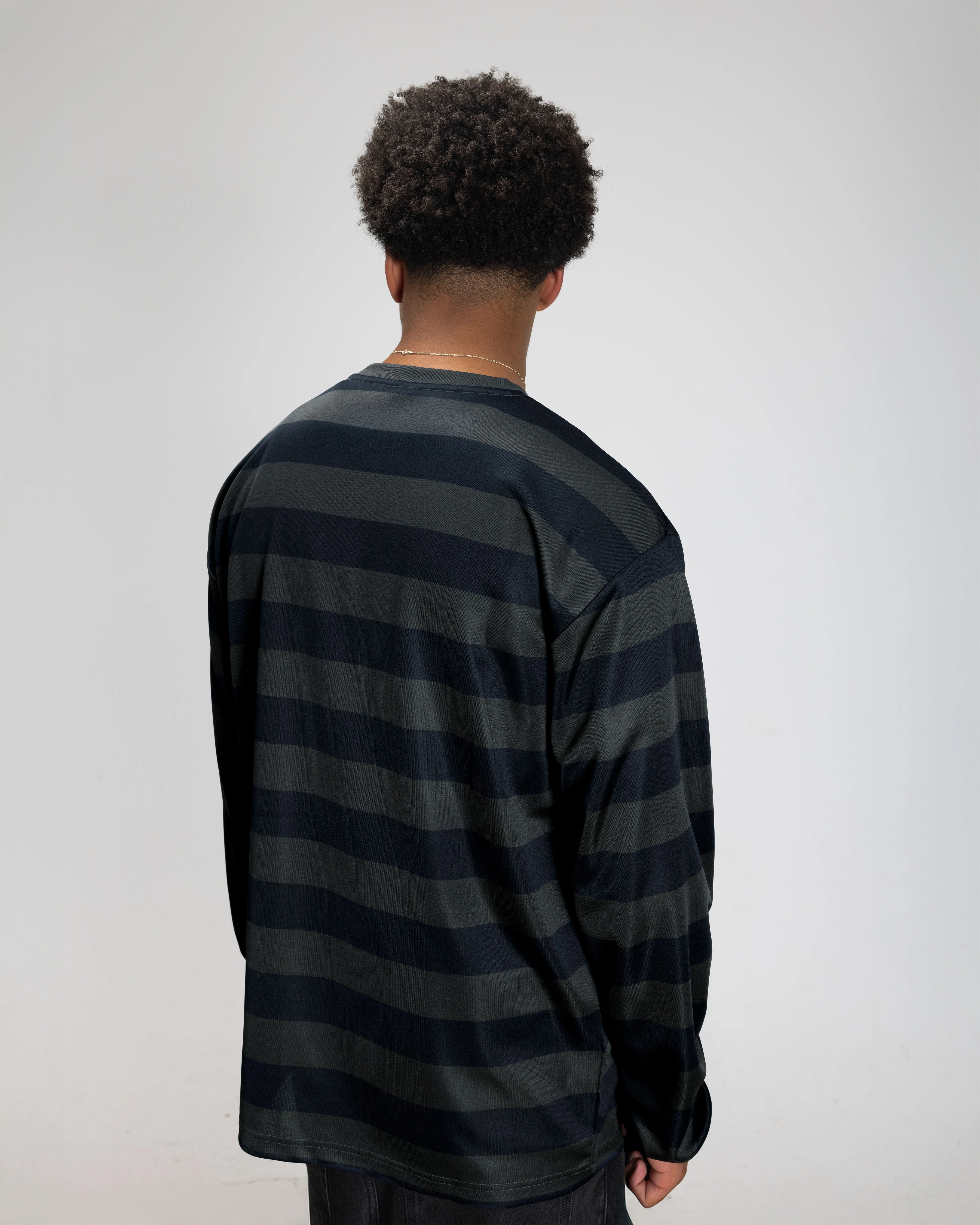 Patta Striped Longsleeve Football Jersey (Forged Iron) - Image 5