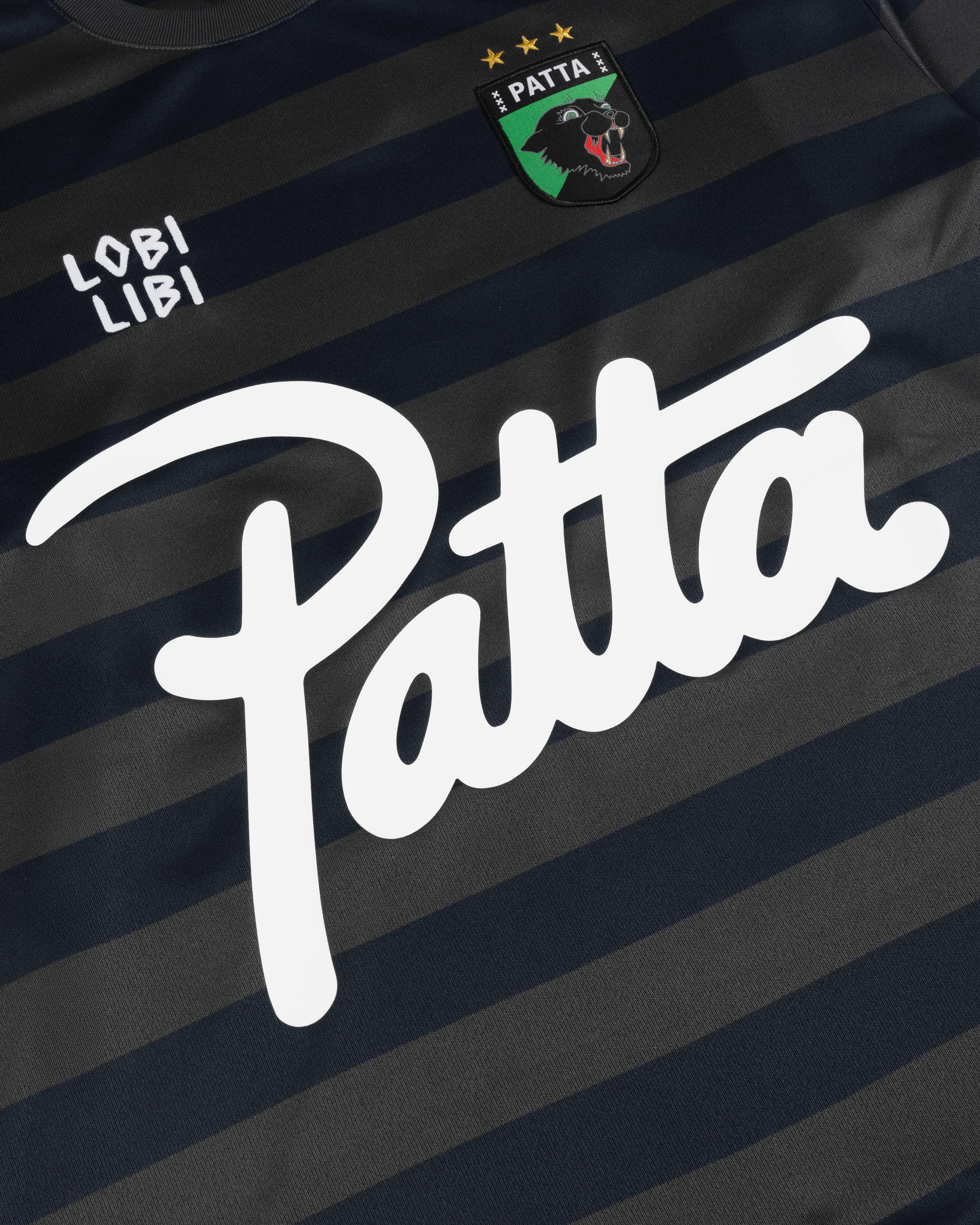 Patta Striped Longsleeve Football Jersey (Forged Iron) - Image 6