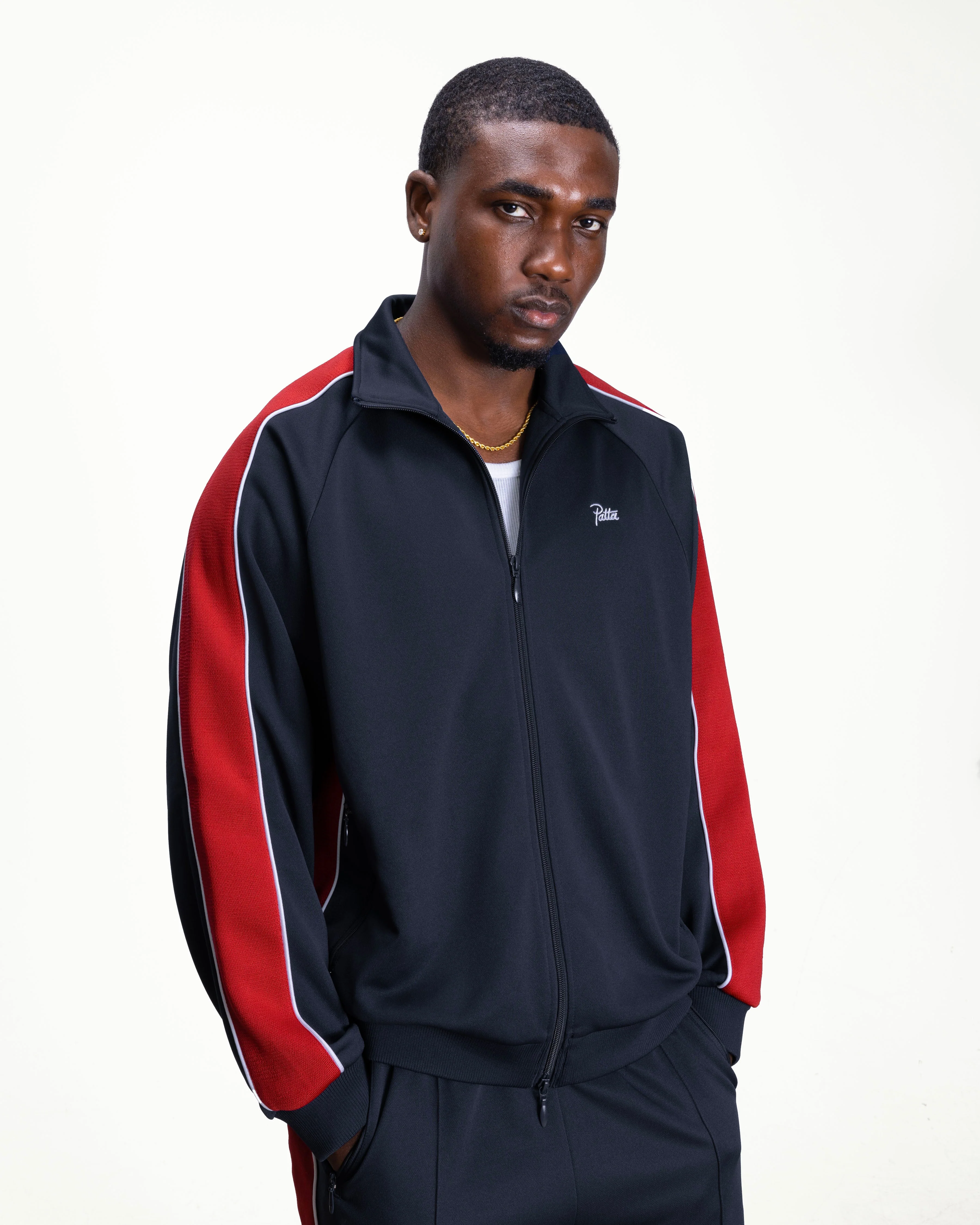Patta Tricot Track Jacket (Black Iris) - Image 3