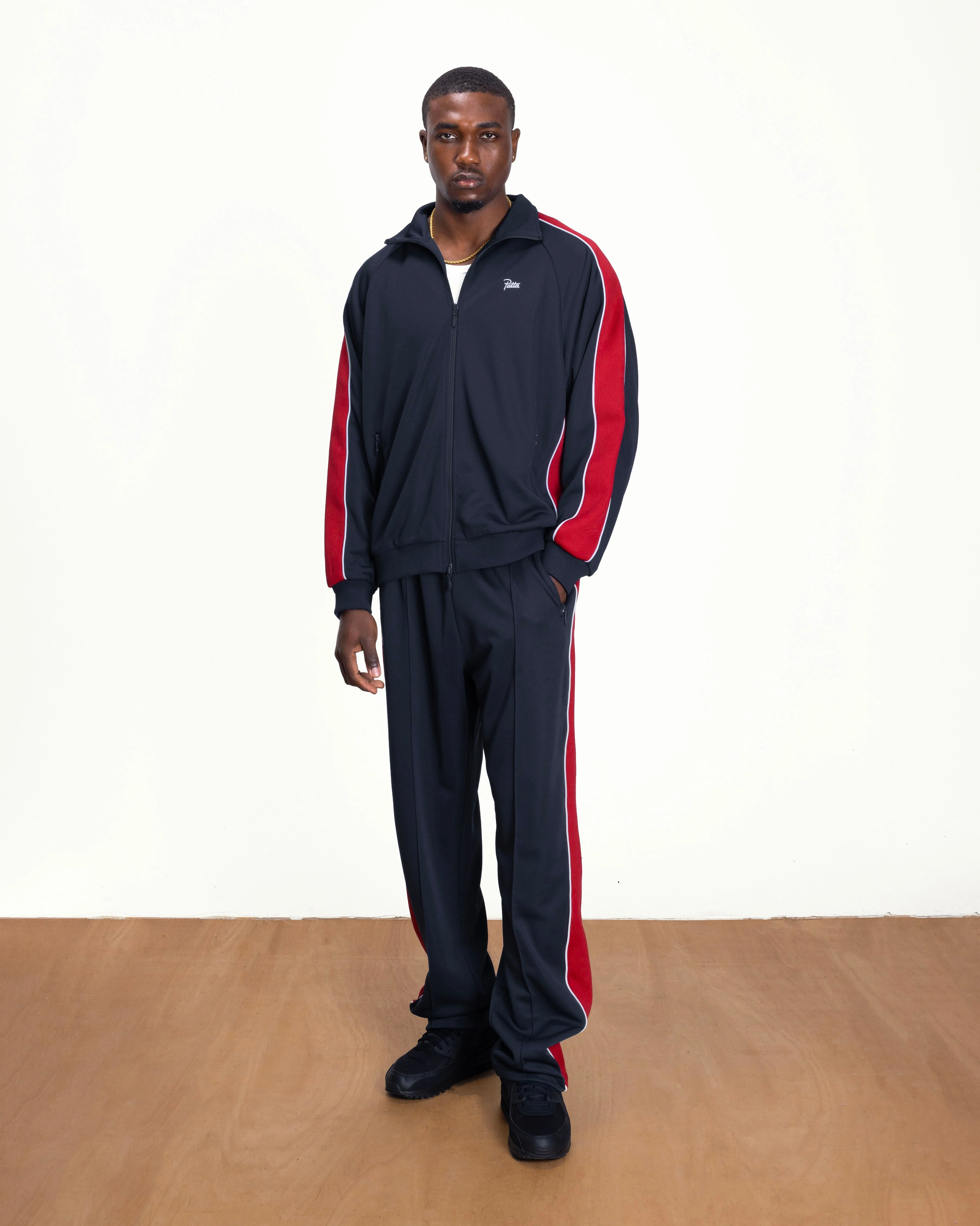 Patta Tricot Track Jacket (Black Iris) - Image 4