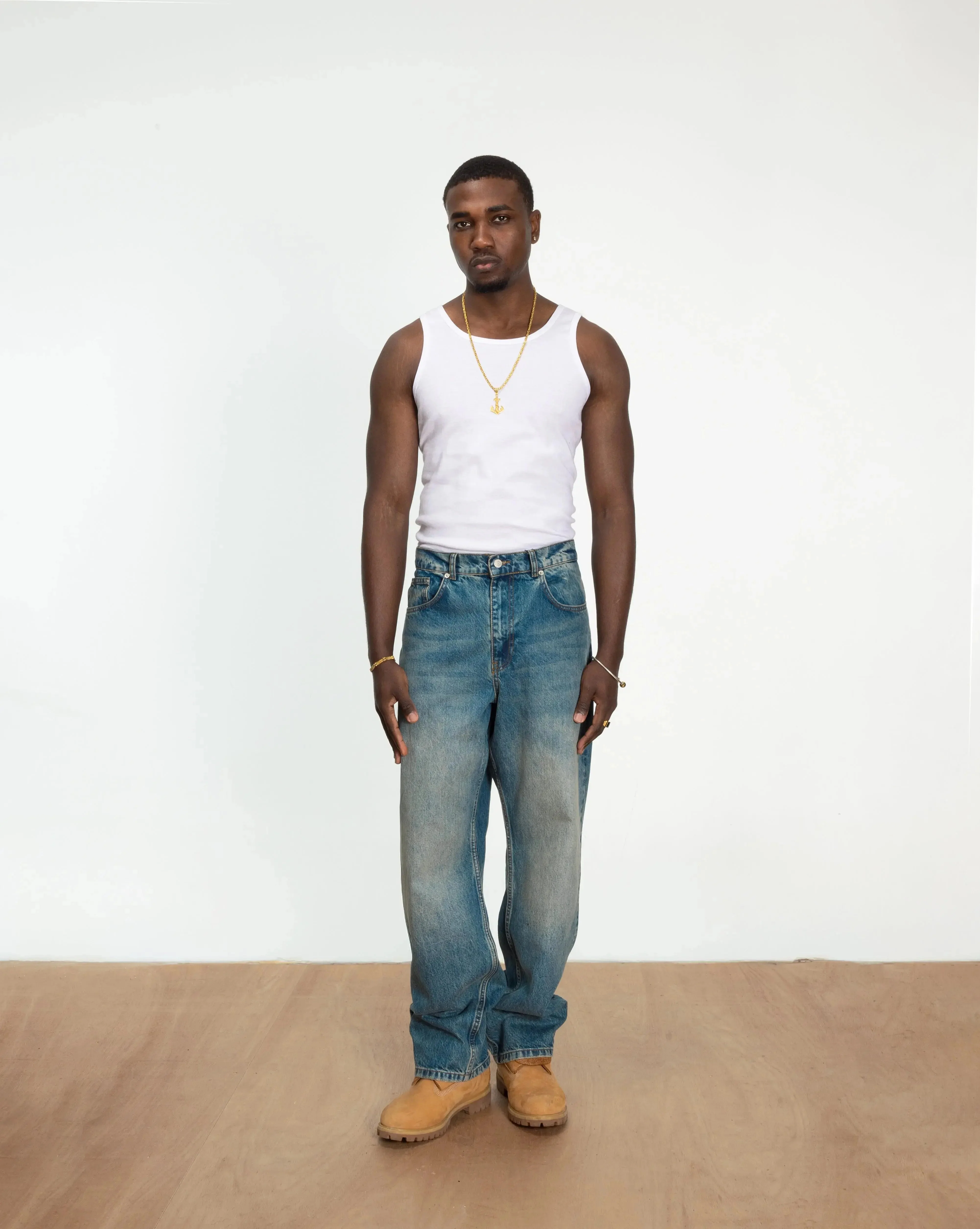Patta Whiskers Denim Pants (Dark Blue Denim) - Image 4