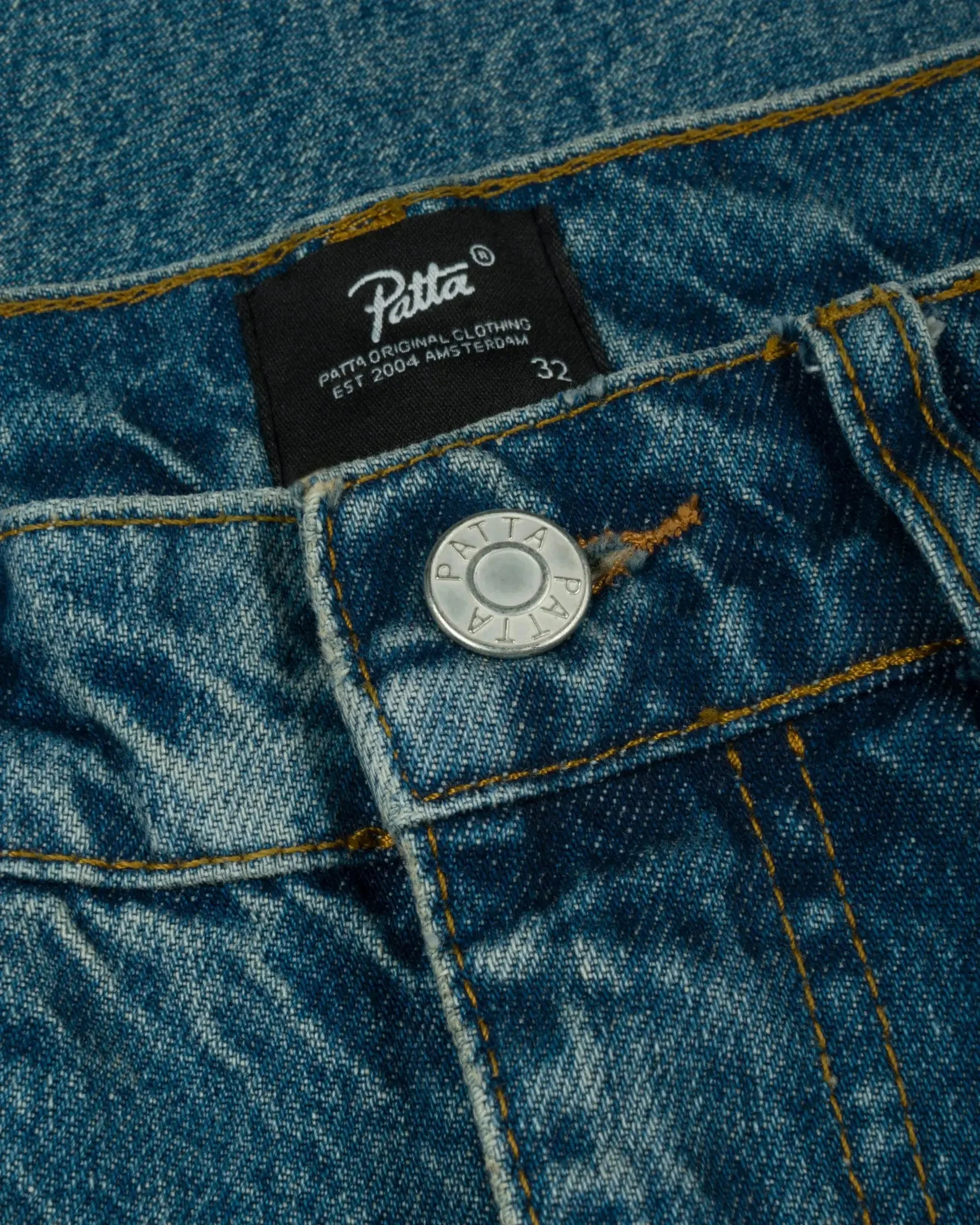 Patta Whiskers Denim Pants (Dark Blue Denim) - Image 6