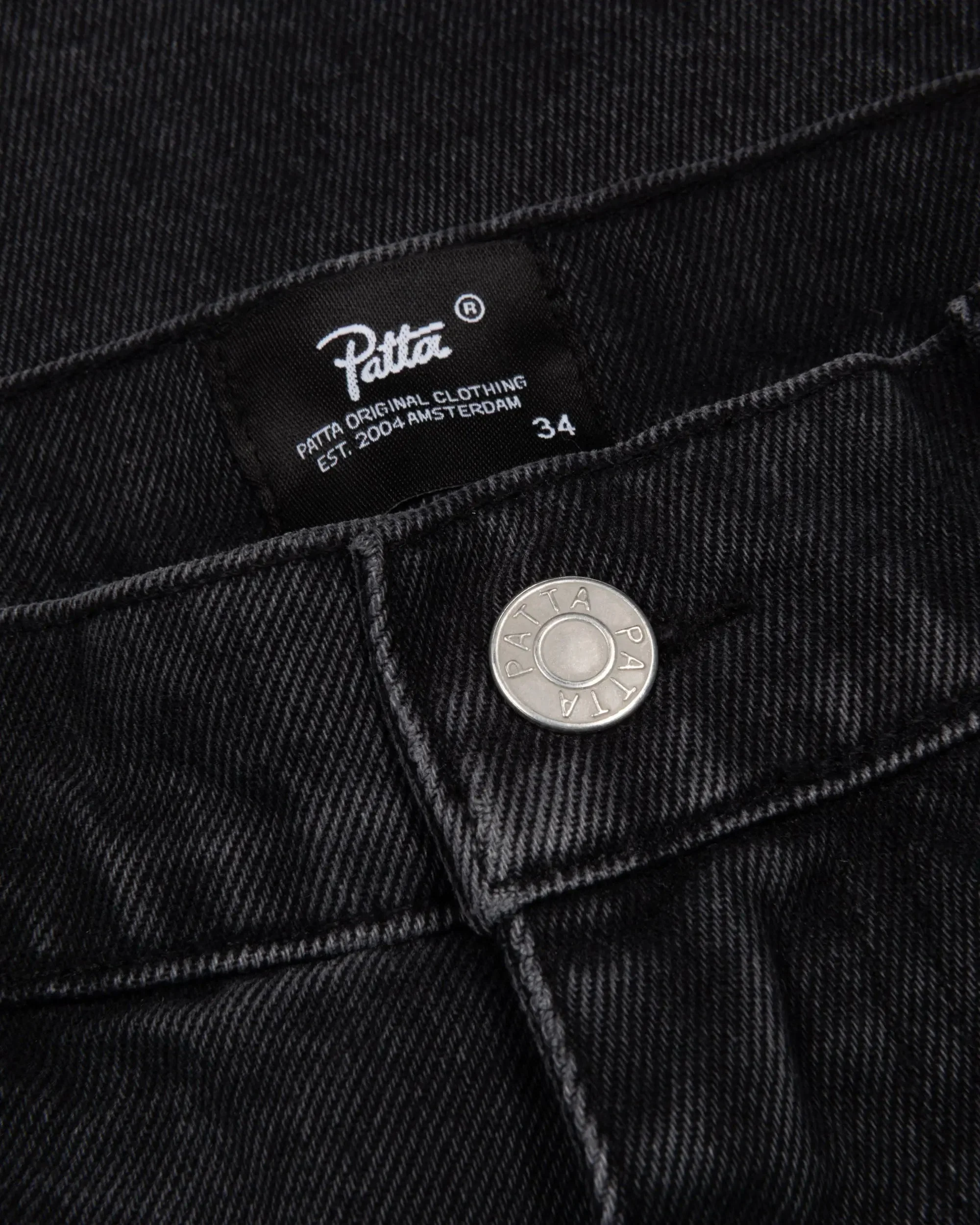 Patta Whiskers Denim Jorts (Black Denim) - Image 5
