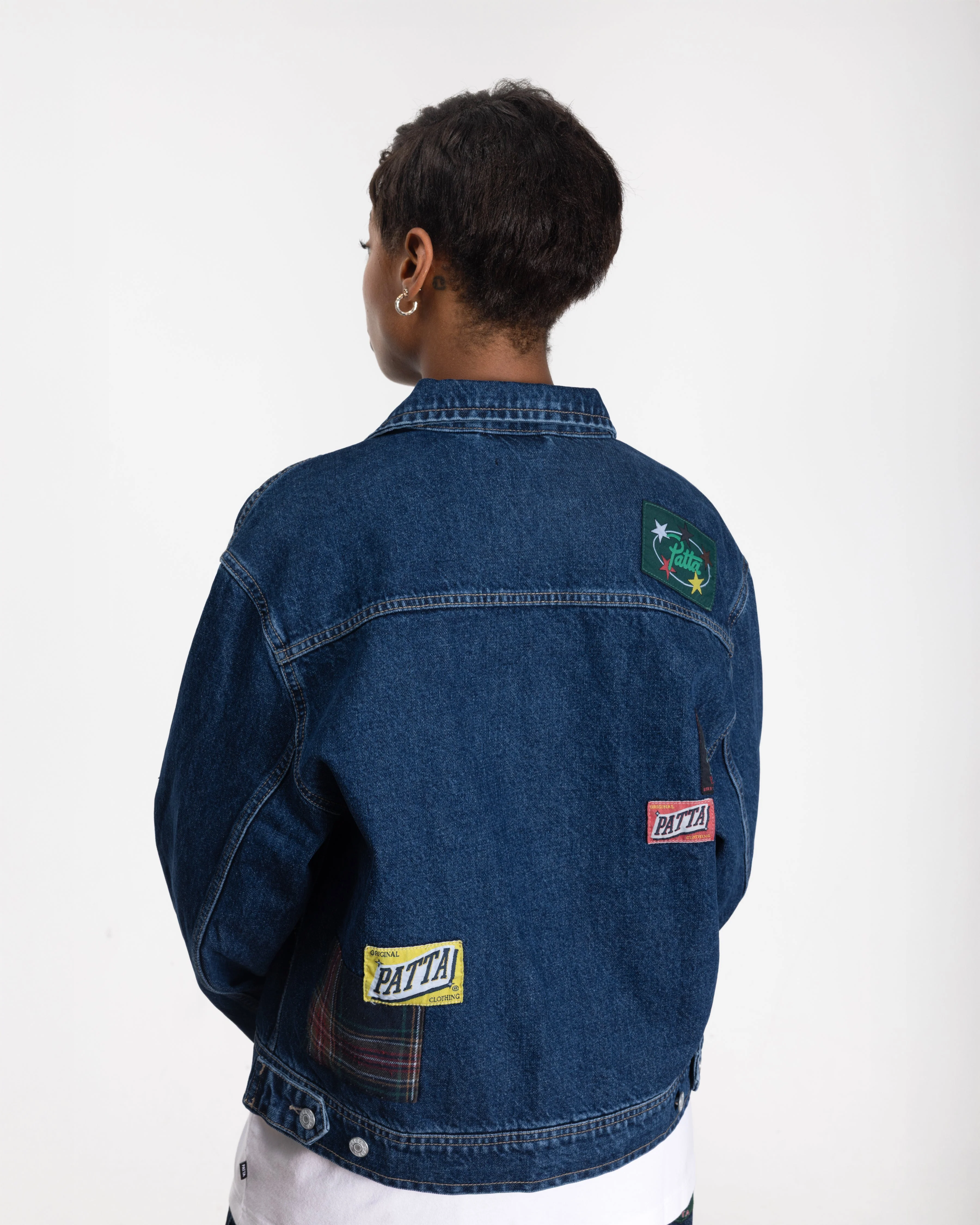 Patta Whole Lotta Labels Denim Jacket (Light Blue Denim) - Image 6