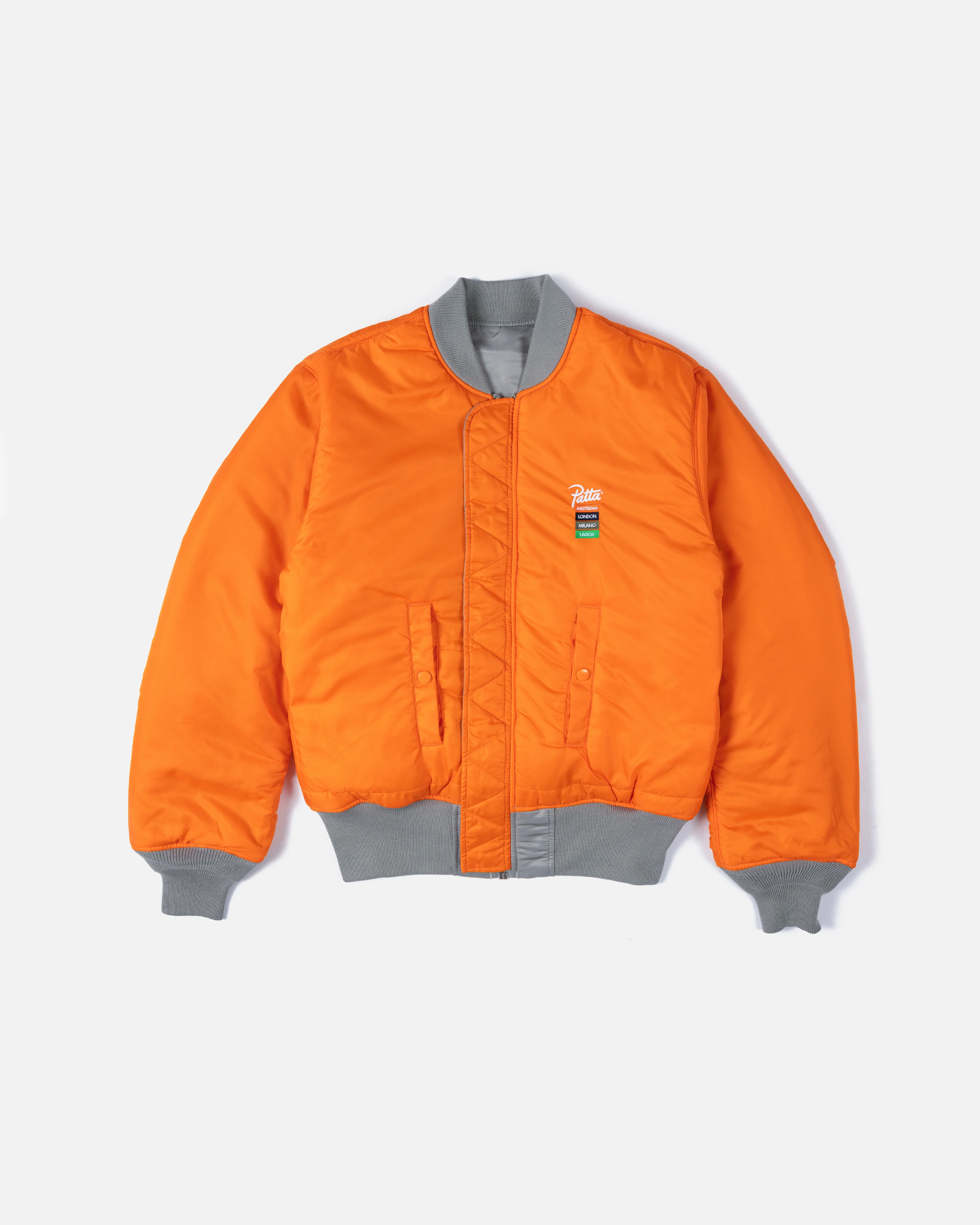 Patta x Alpha Industries MA-1 Celebration Jacket (Silver/Orange) - Image 3