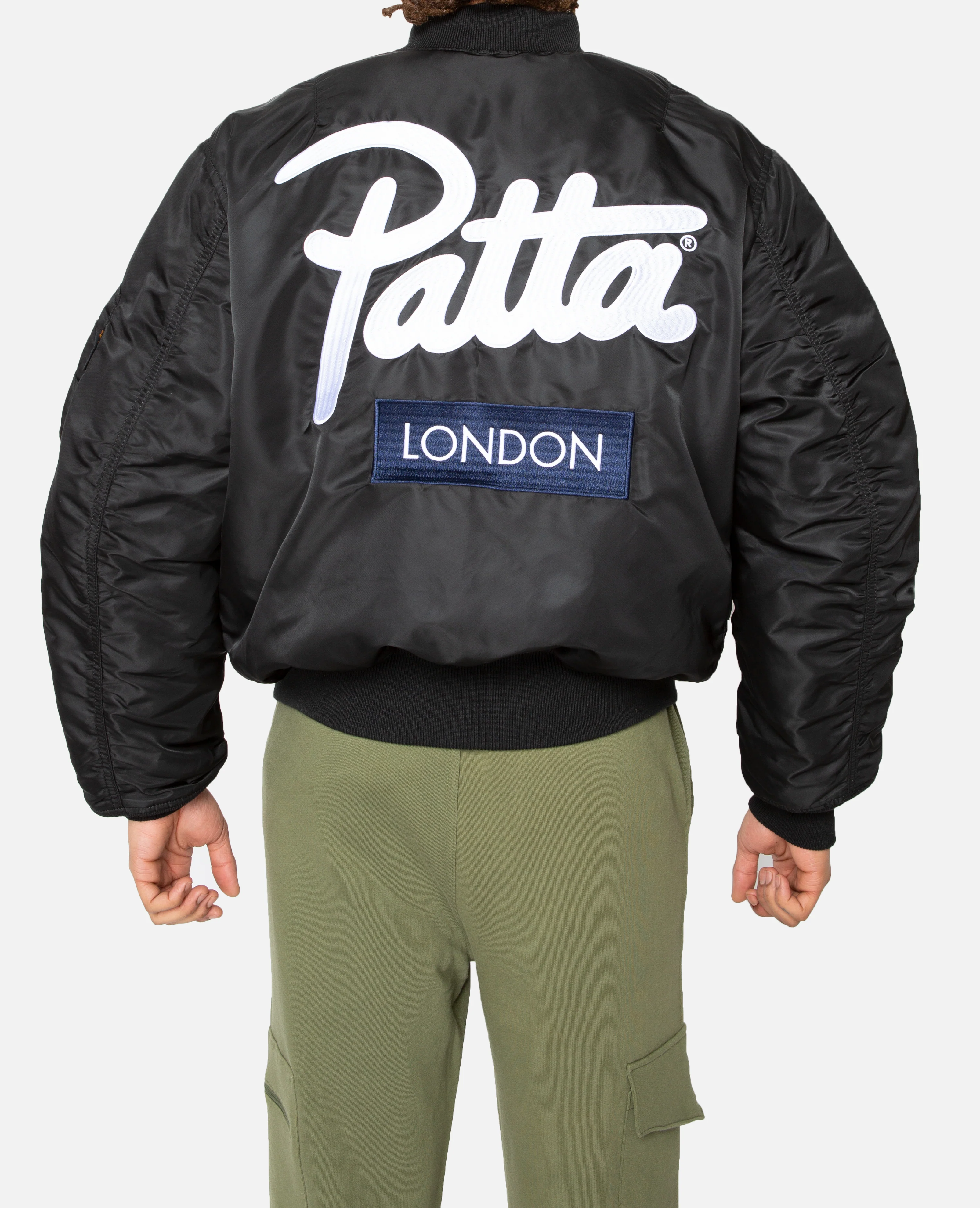 Patta x Alpha Industries MA-1 London Jacket (black/blue) - Image 3