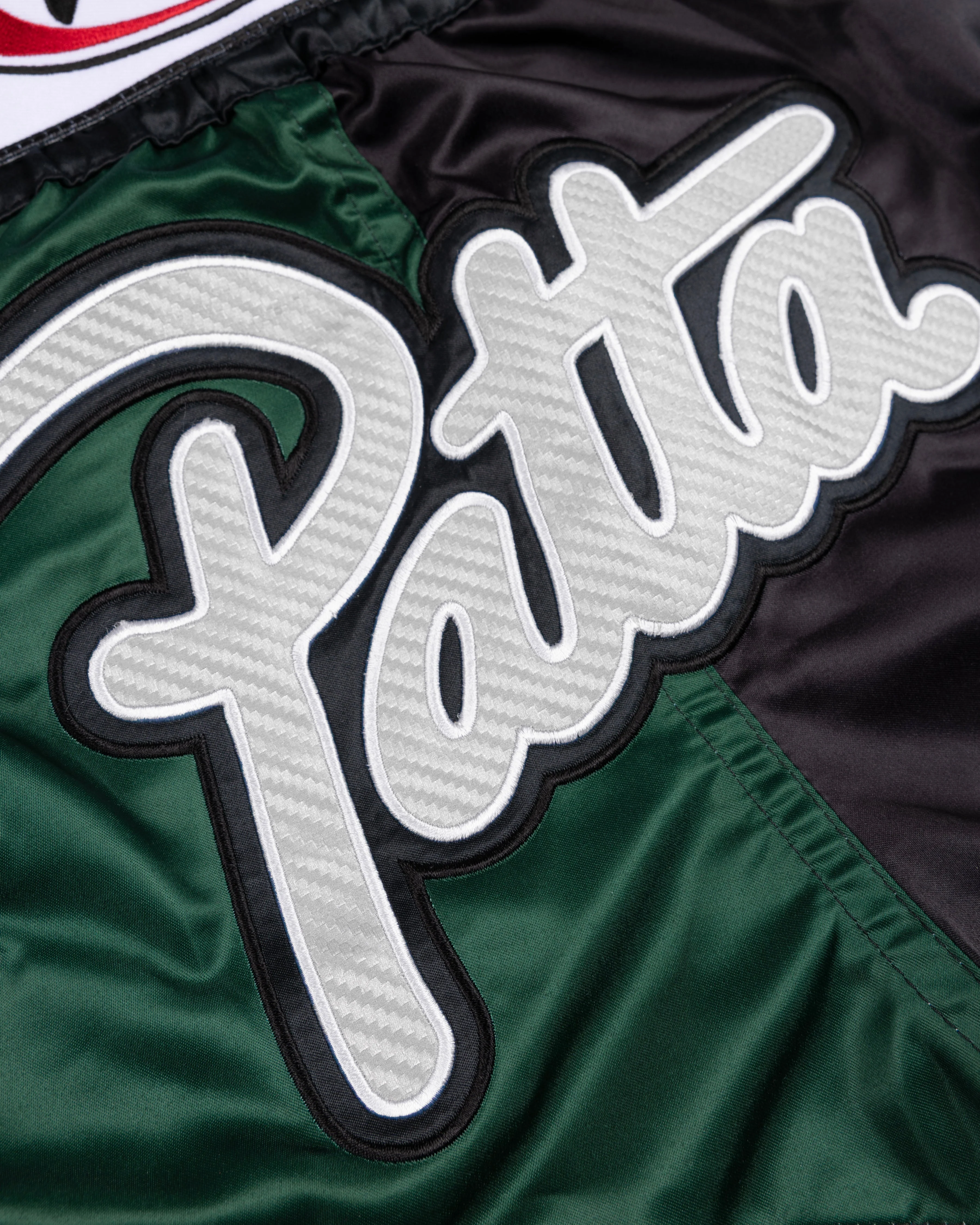 Patta x Fairtex Homecoming 2025 Muay Thai Shorts (Multi/Black/Green) - Image 4