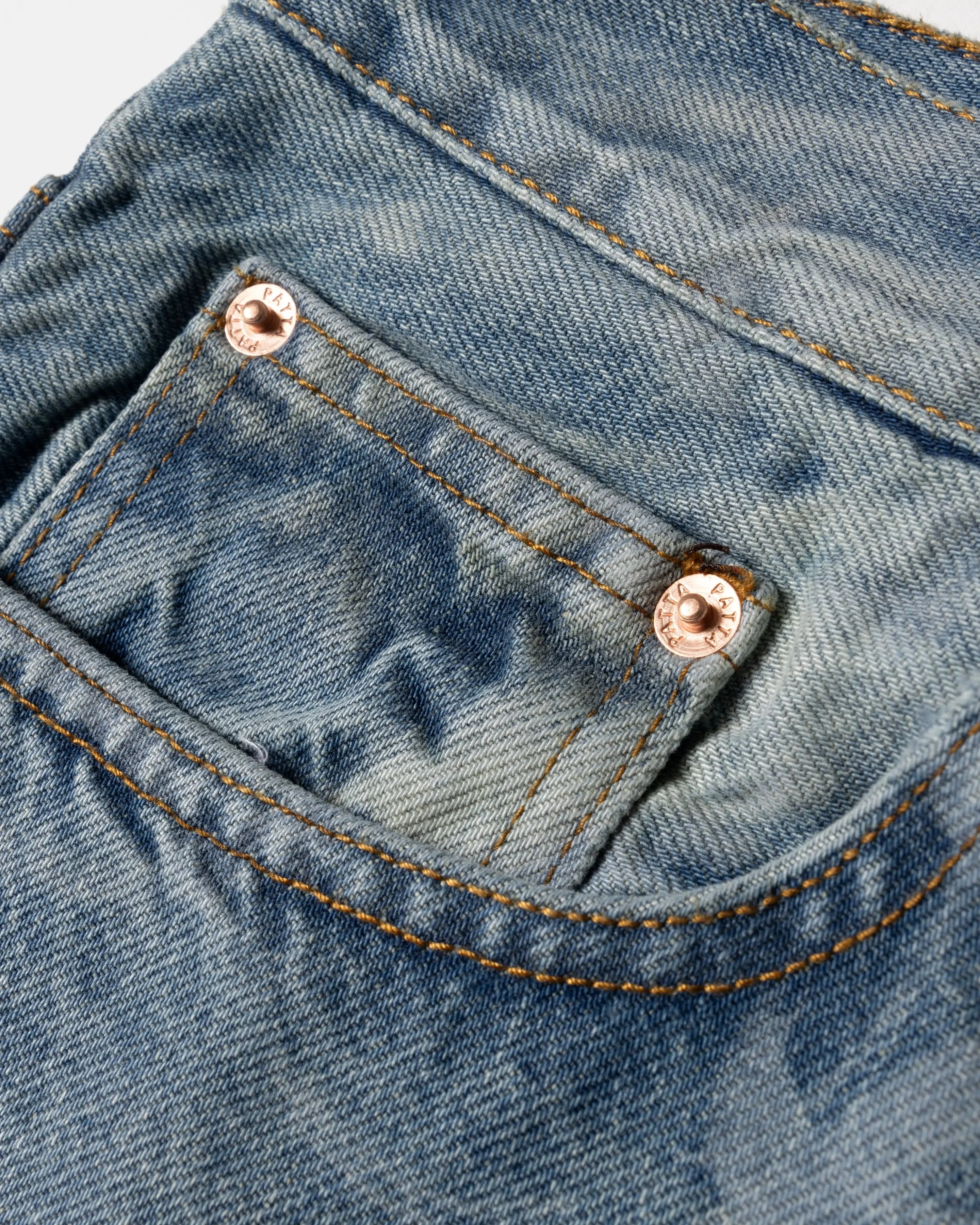 Patta x Joe Freshgoods Denim Pants (Sandwashed Blue Denim) - Image 6
