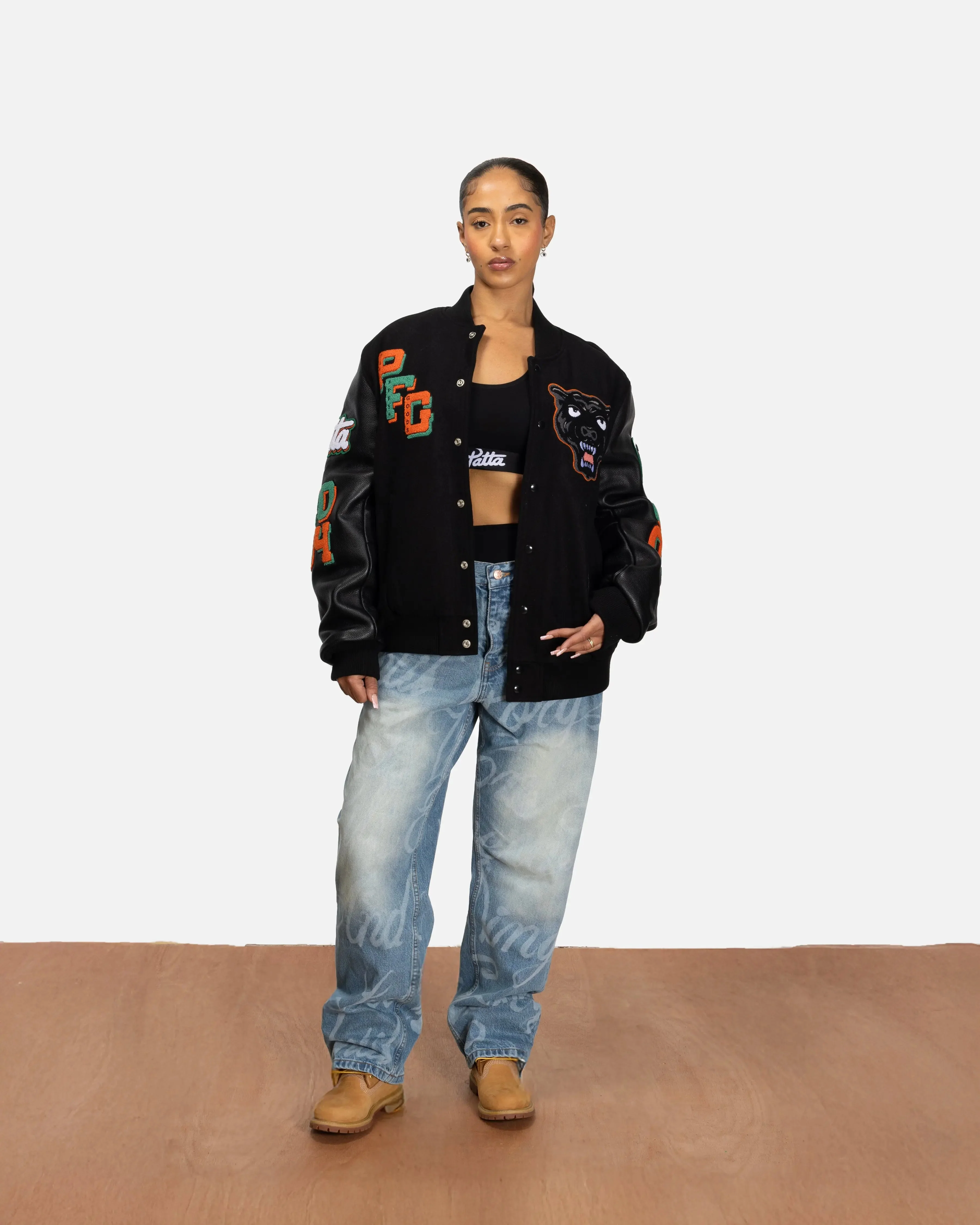 Patta x Joe Freshgoods Varsity Jacket (Black) - Image 3