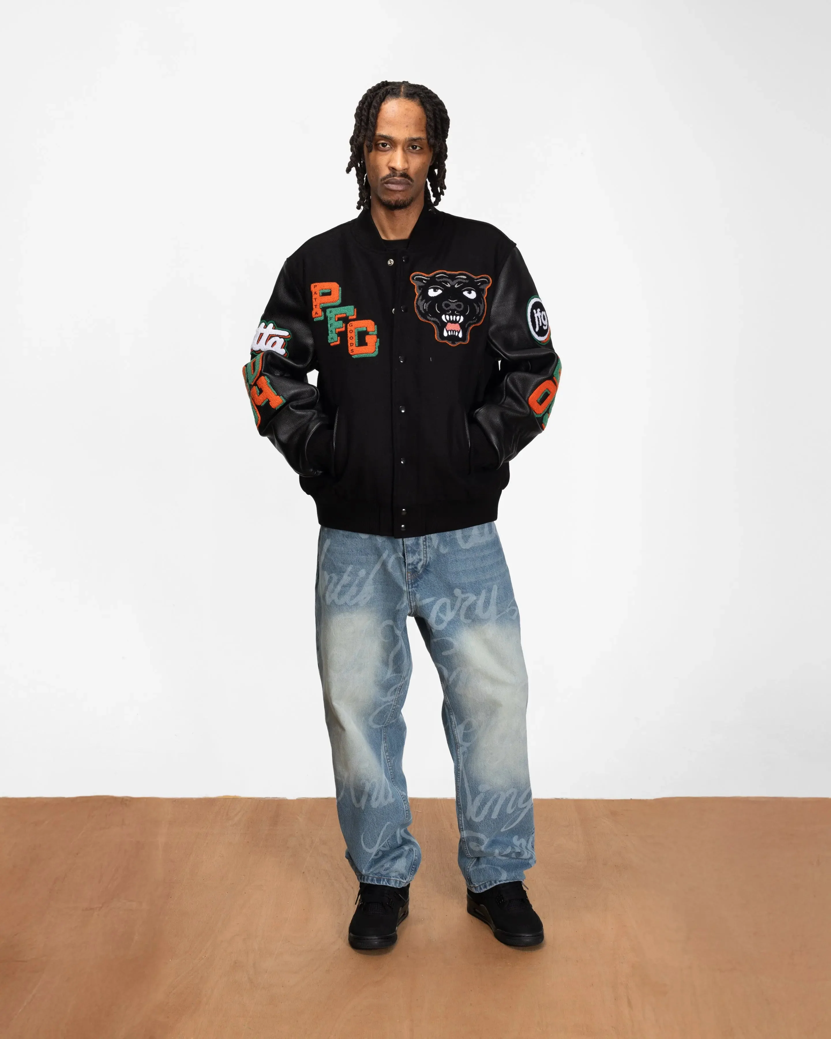 Patta x Joe Freshgoods Varsity Jacket (Black) - Image 5
