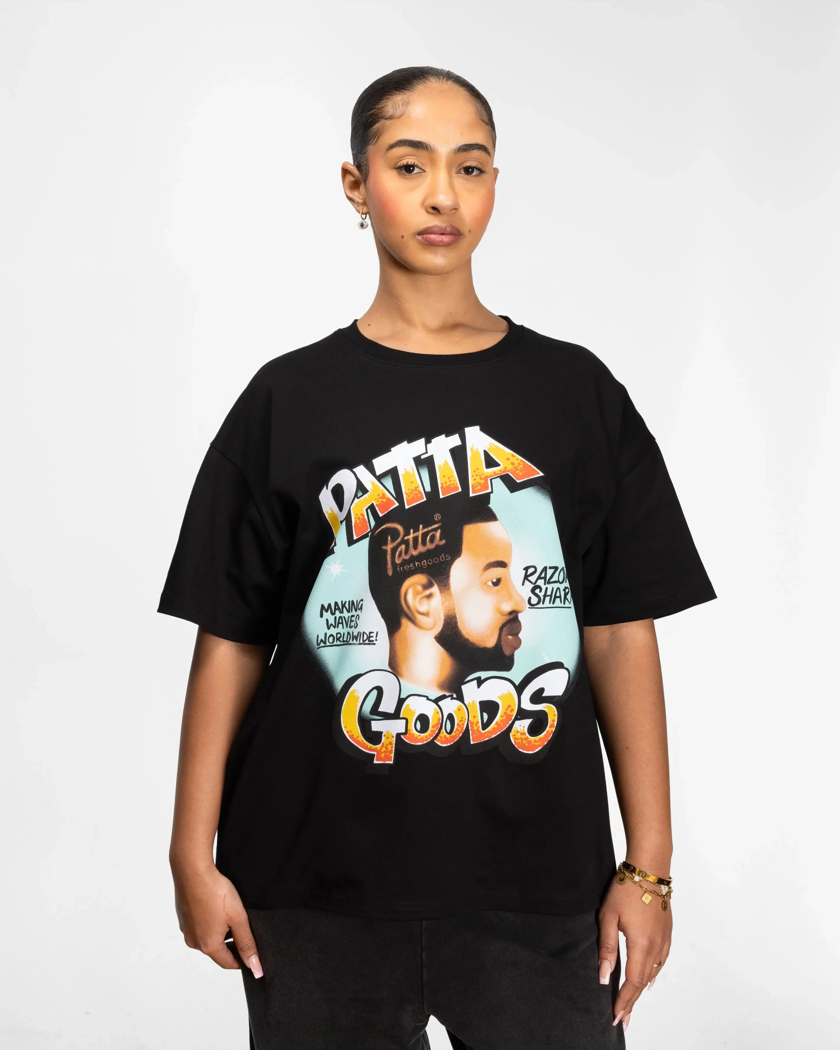 Patta x Joe Freshgoods Barber Shop T-Shirt (Black) - Image 4