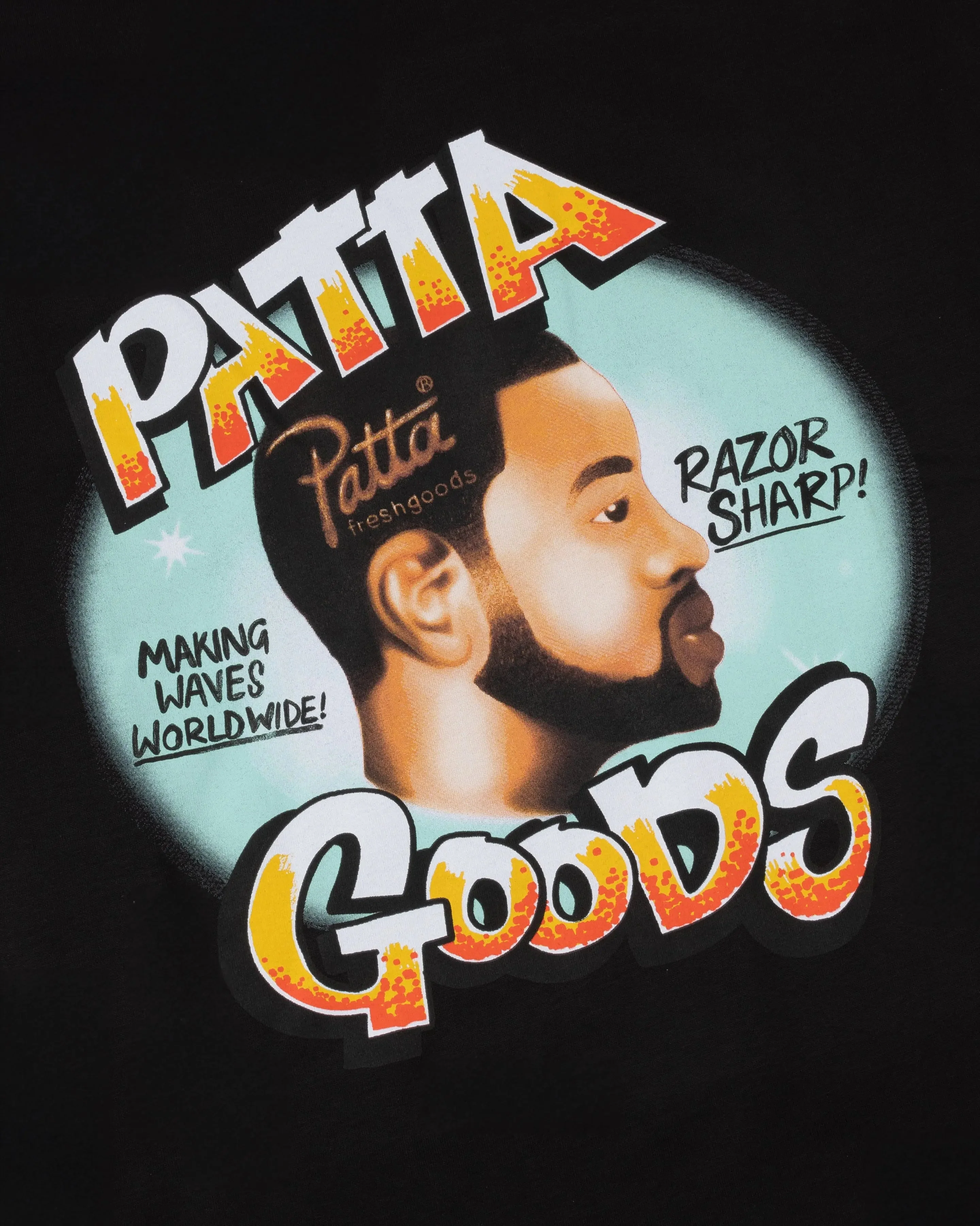 Patta x Joe Freshgoods Barber Shop T-Shirt (Black) - Image 5