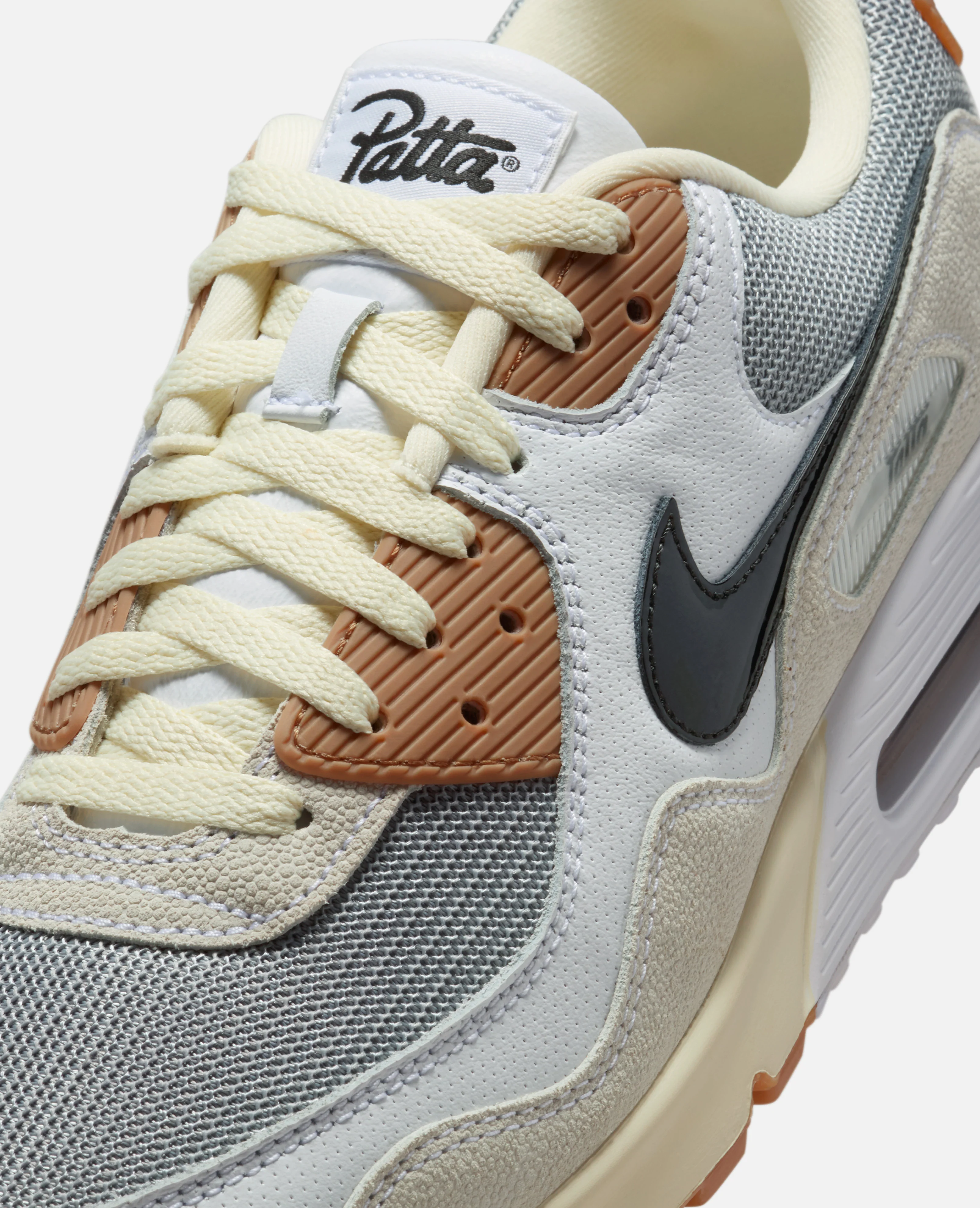 Patta x Nike Air Max 90 SP (Particle Grey/Black-Coconut Milk-White) - Image 8